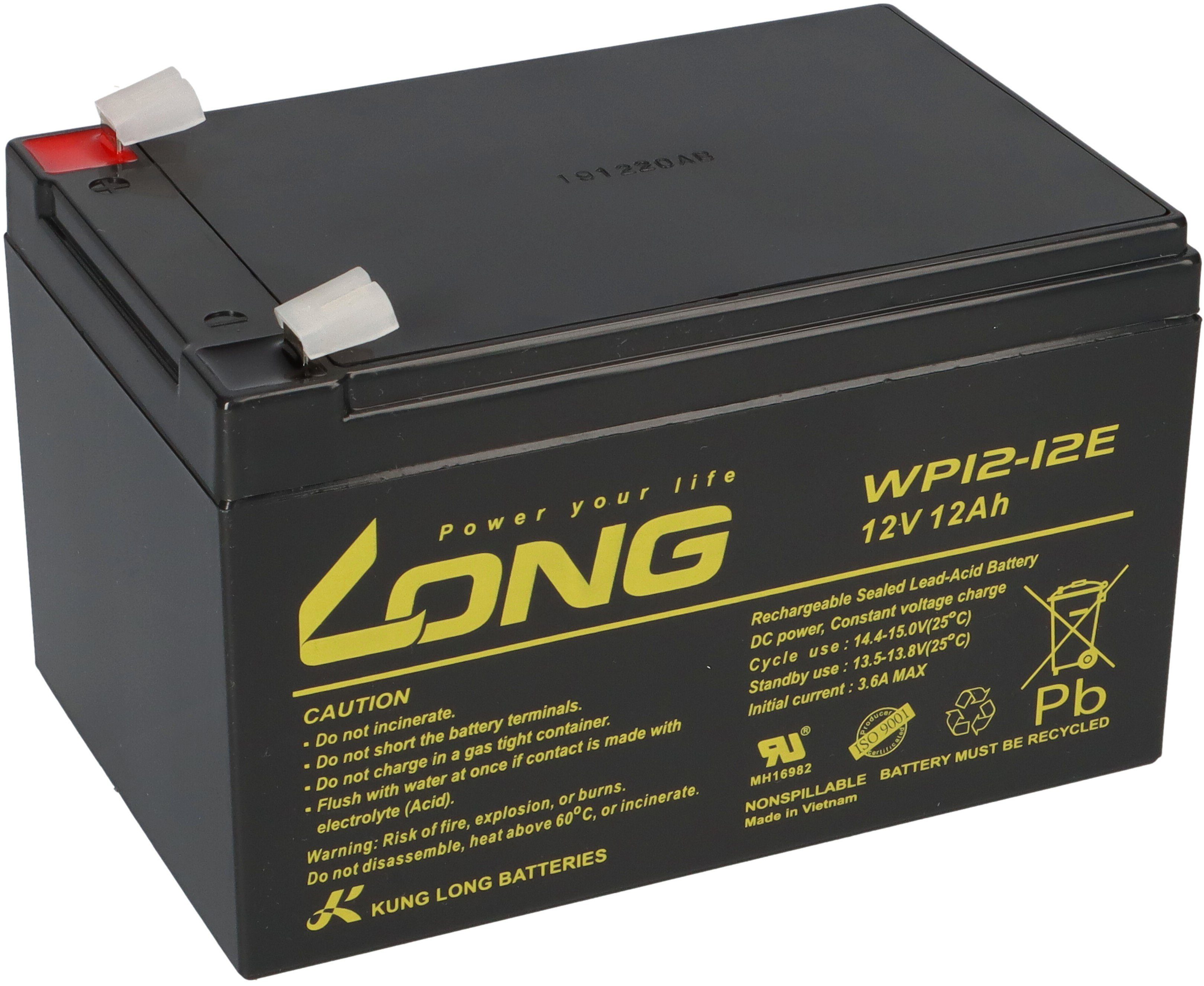 Kung Long Kung Long Akku 12V 12Ah Pb Batterie Bleigel WP12-12E zyklenfest Bleiakkus