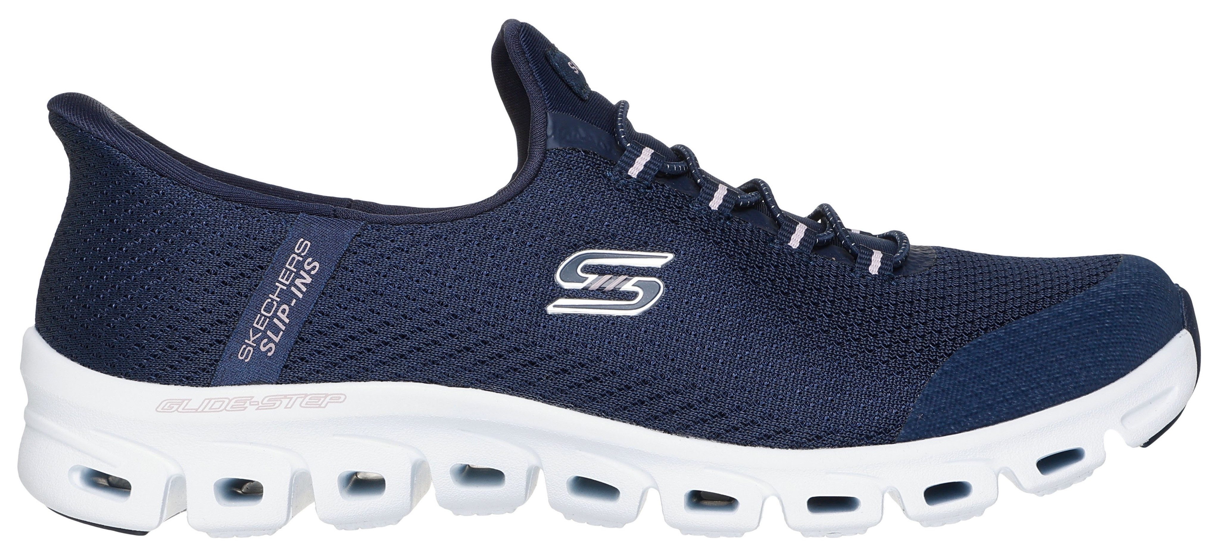 Skechers GLIDE-STEP-PURSUIT Slip-On Sneaker Freizeitschuh mit elastischem Einstieg