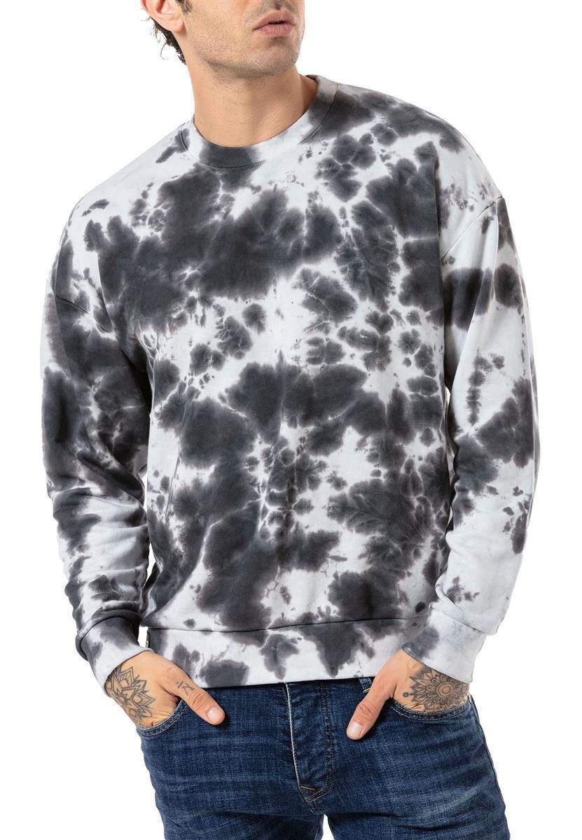 RedBridge Sweatshirt dezent oversized im Batik Look günstig online kaufen
