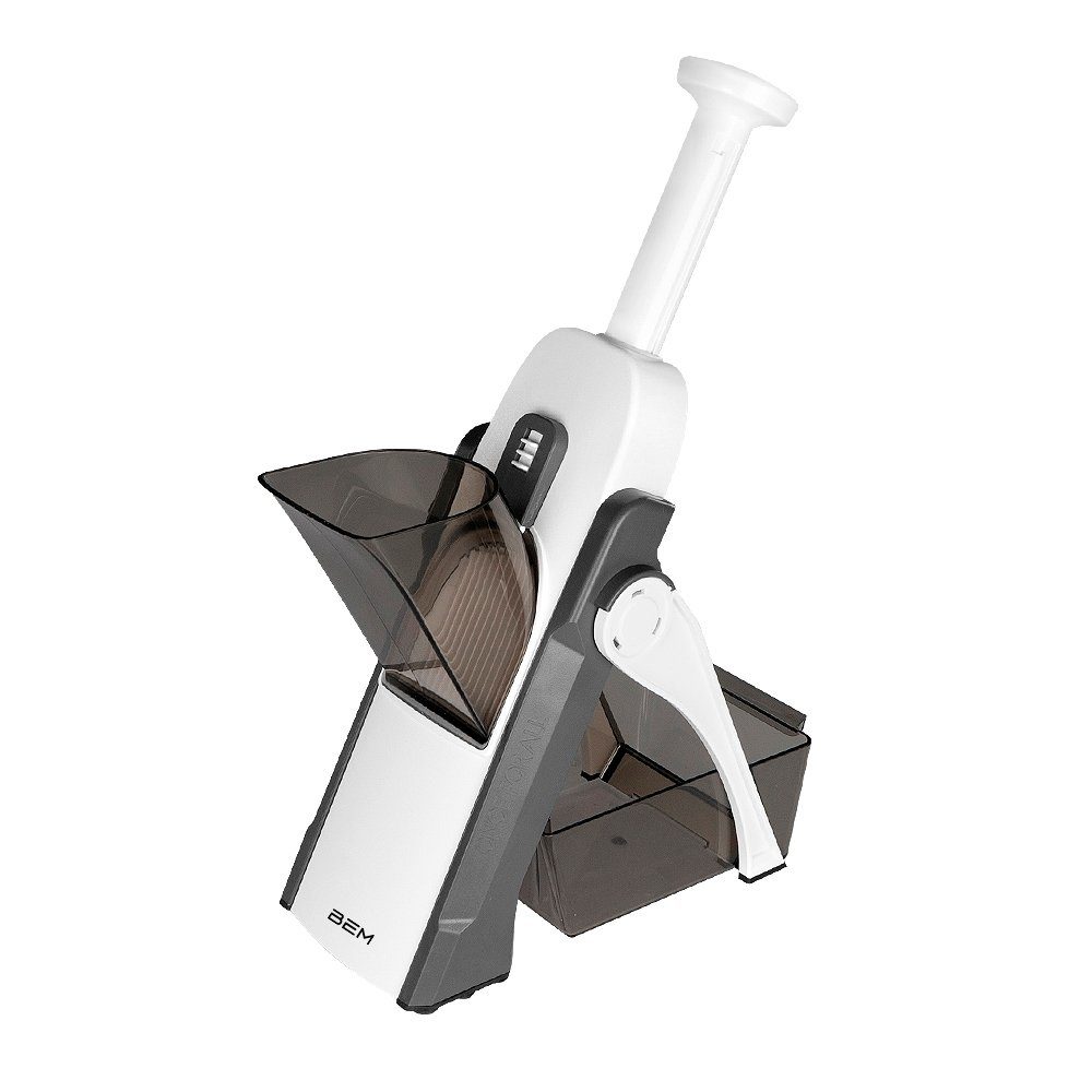 BEM Овощерезка Multifunktionaler handbetriebener Gemüseschneider, Kunststoff, (24-in-1 Multischneider mit Fingerschutz, Mandoline Slicer Kartoffelschneider Zwiebelschneider Karottenhobel), Gurkenschneider Salatschneider Pommesfrites Cutter BPA-Frei