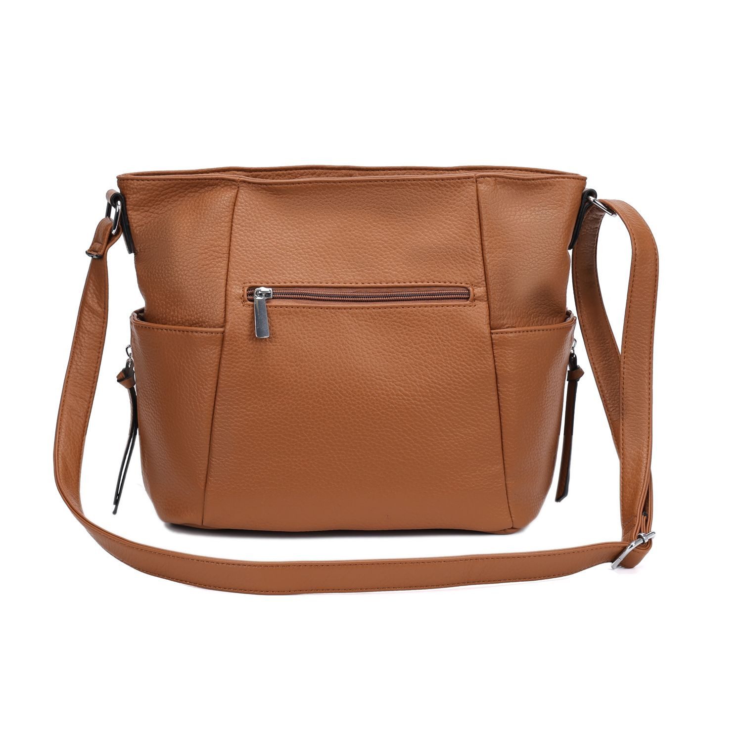 ITALYSHOP24 Schultertasche Damen Tasche Shopper CrossOver, als Handtasche, Umhängetasche, Hobo Bag tragbar