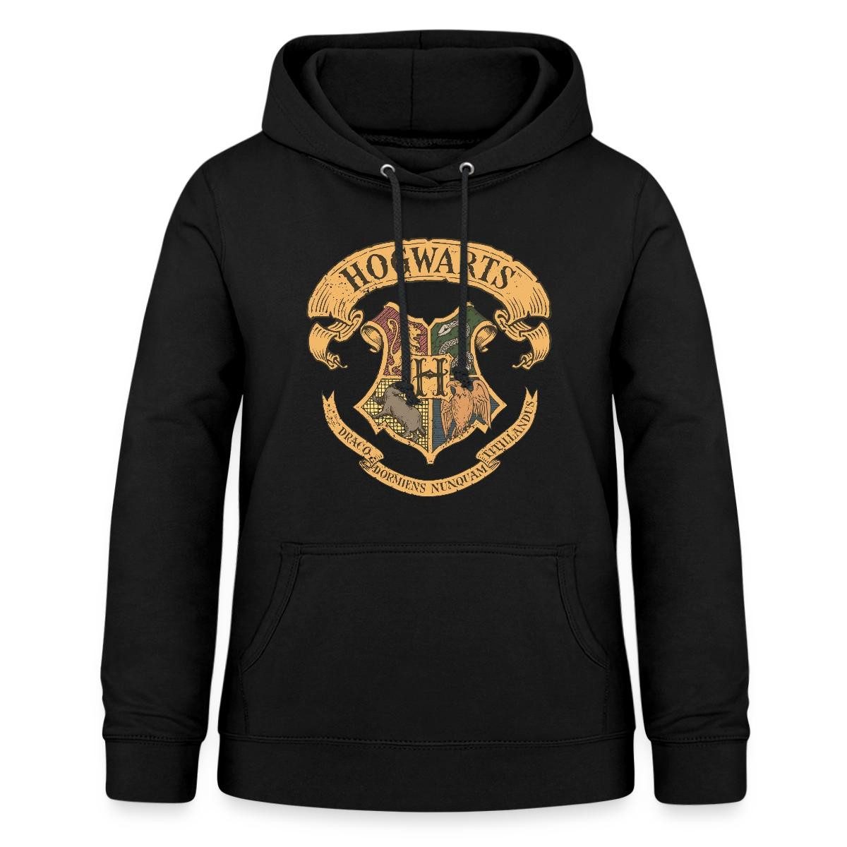 Spreadshirt Hoodie Harry Potter Hogwarts Wappen Damen Hoodie (1-tlg)
