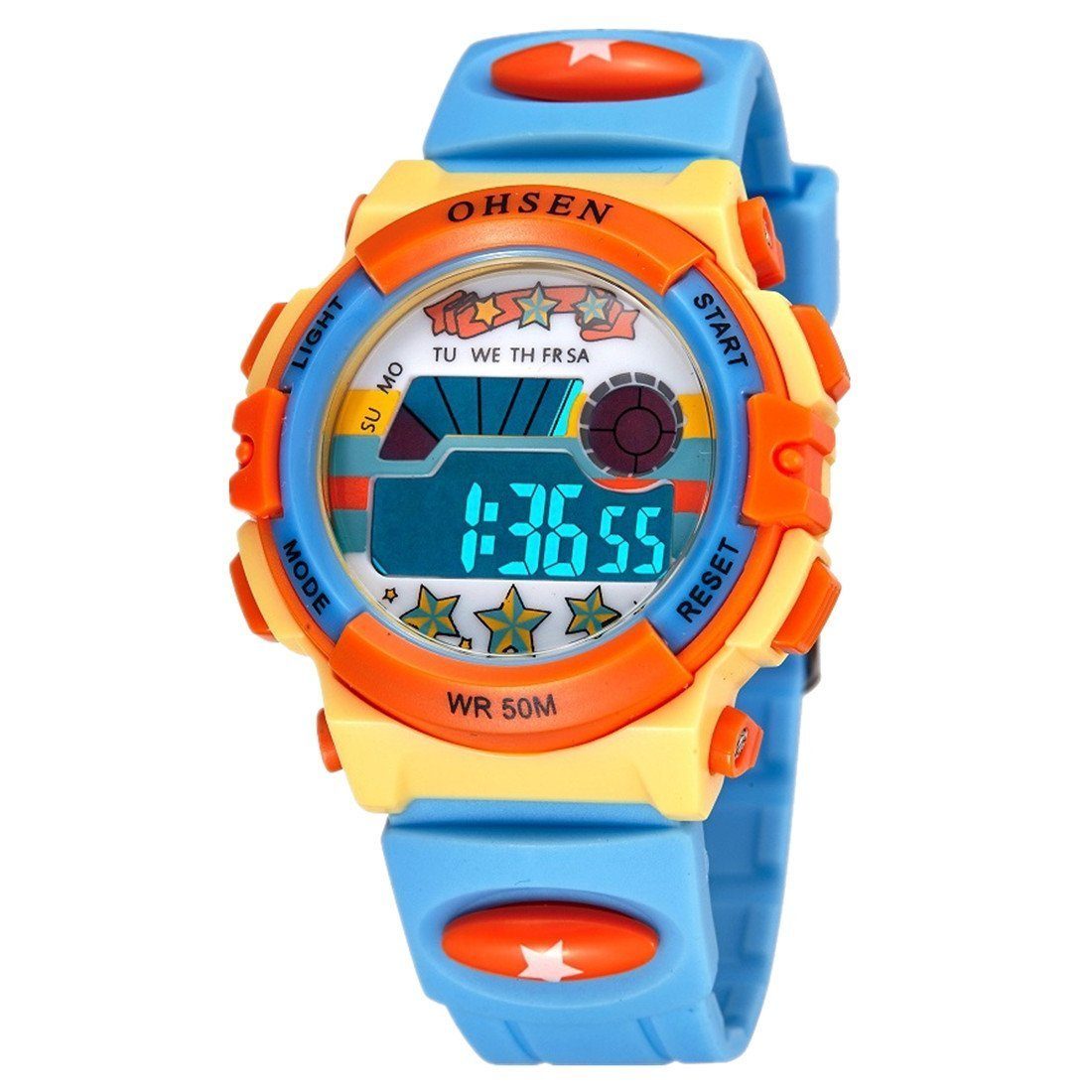 Housruse Quarzuhr »Kinder Digital Armbanduhr Wasserdicht Jungen Mädchen Süß  Sterne Elektronische Uhr mit Alarm LED Beleuchtung Sports«