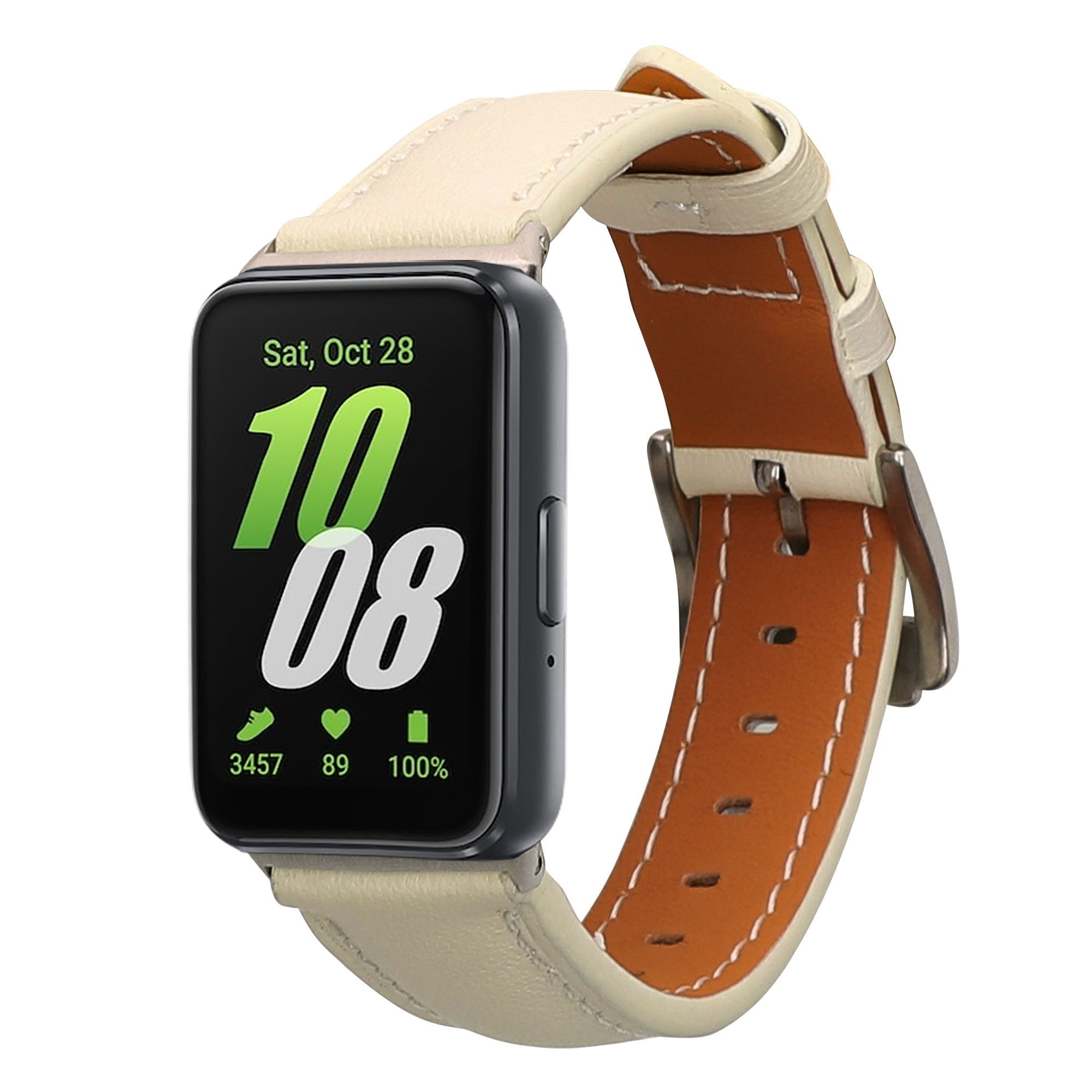 kwmobile Echtleder Armband für Samsung Galaxy Fit 3 Smartwatch, 1-tlg., Ersatzarmband für Fitnesstracker - Wechselarmband Smartwatch