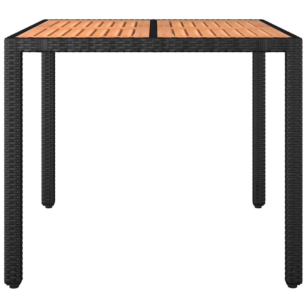 vidaXL Gartentisch Gartentisch mit Holzplatte Schwarz günstig online kaufen