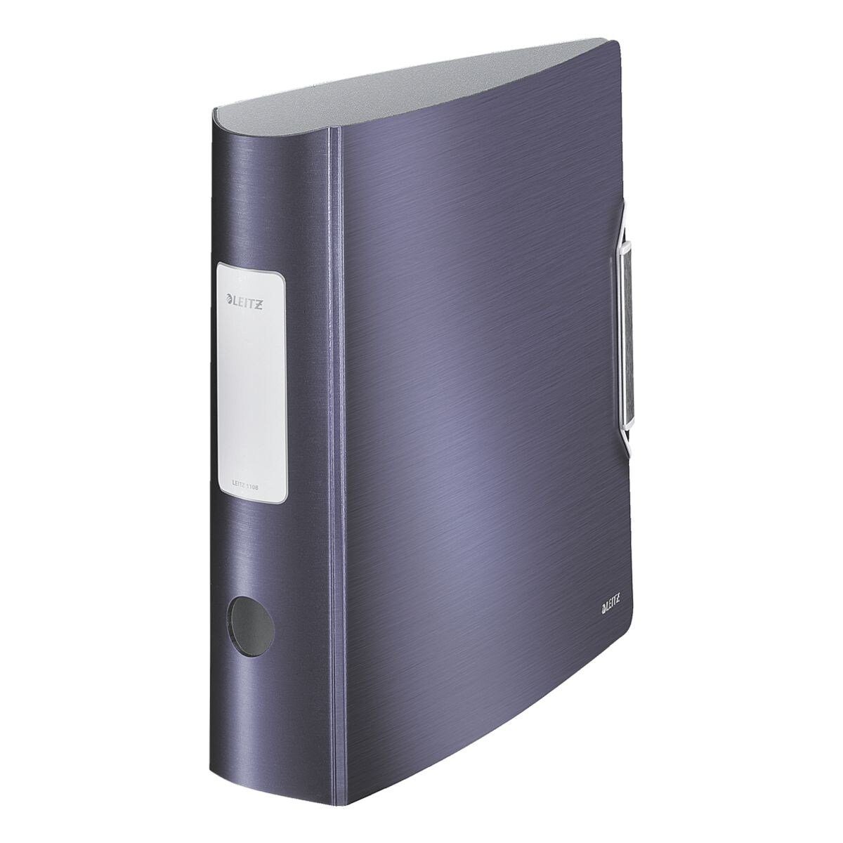 LEITZ Aktenordner 180° Active Style 1108, Папки с файлами breit, Alu-Optik, aufgeklebtes Rückenschild