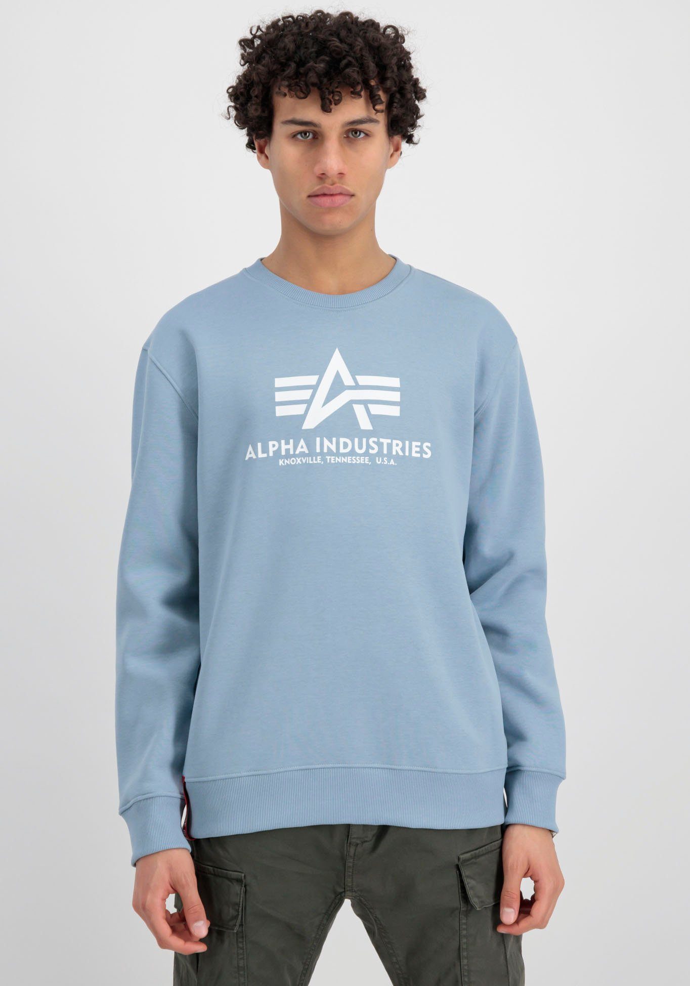 Alpha Basic Sweater Industries Sweatshirt greyblue