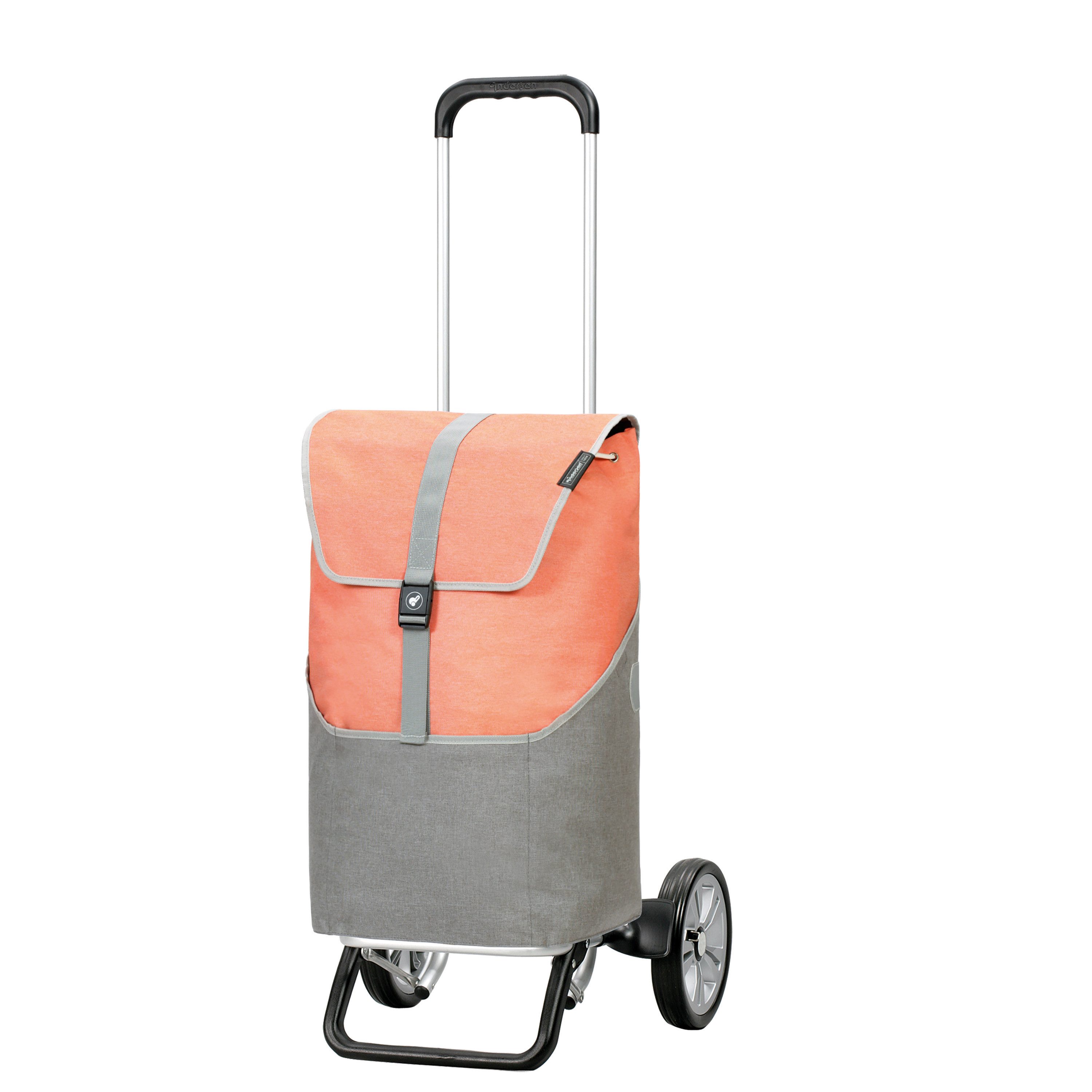 Andersen Einkaufstrolley Alu Star Shopper Vigo apricot, klappbar, höhenverstellbar, belastbar bis 40kg, wasserabweisend