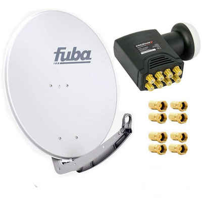 fuba Fuba DAA 780 G Satellitenantenne Alu Grau HDTV 4K DELUXE Octo LNB SAT-Antenne