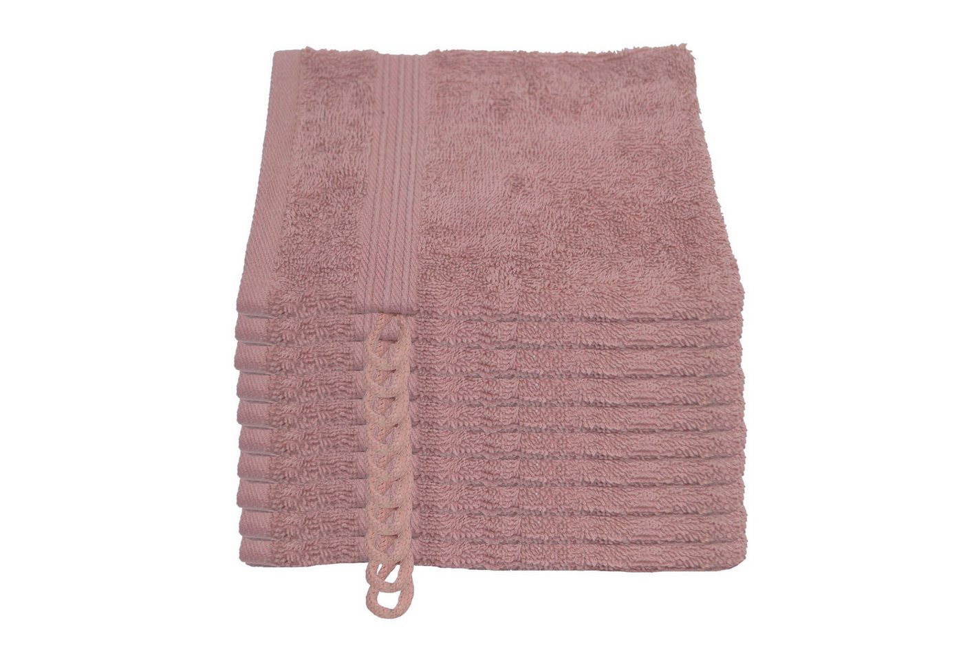 Julie Julsen Waschhandschuh 10-Waschhandschuh-Pastell Rosa-Waschhandschuh 15 x 21 cm, (10-St)