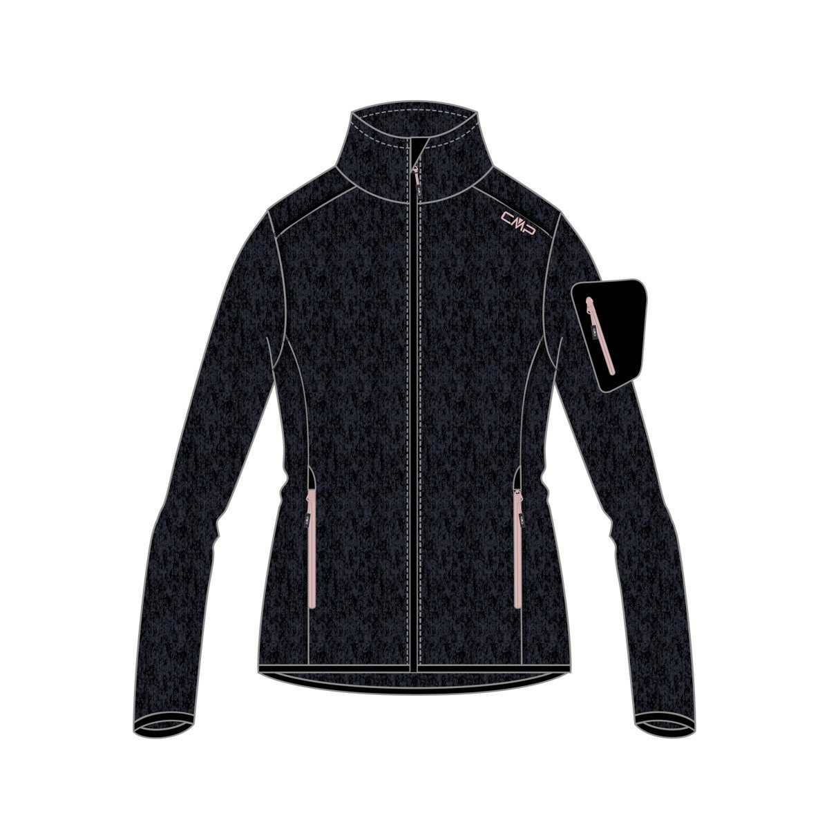 CMP Fleecejacke CMP Damen Jacke Knitted Melange Fleece Jacket 3H14746 günstig online kaufen