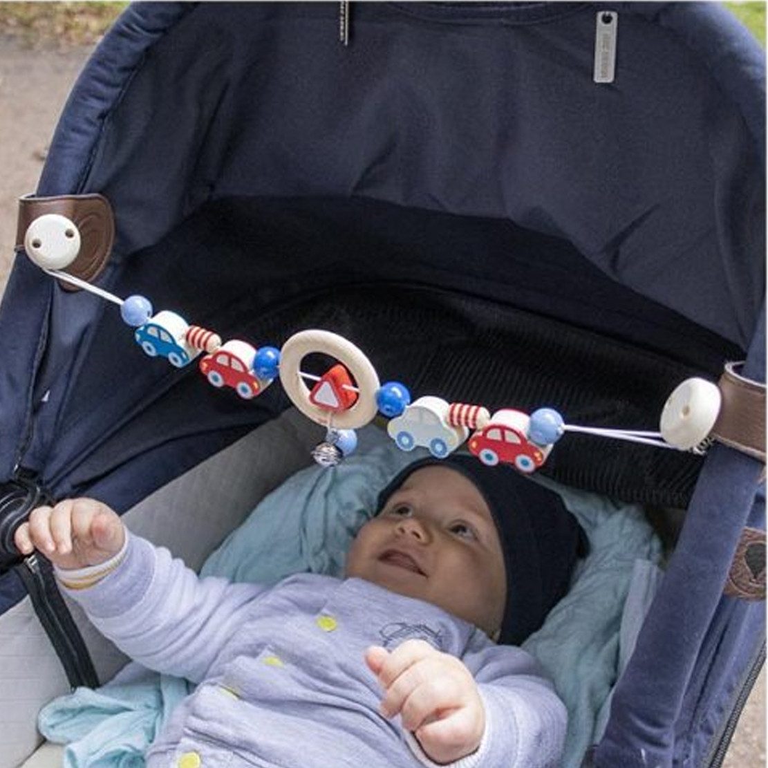 goki Kinderwagenkette Kinderwagenkette Autos (packung, 1-tlg., set), niedliche Kinderwagenkette in dezenten Farben