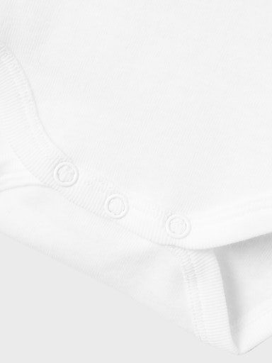 Name It Langarmbody NBNBODY 2P LS SOLID WHITE NOOS (Packung, 2-tlg) mit Druckknöpfen im Schritt