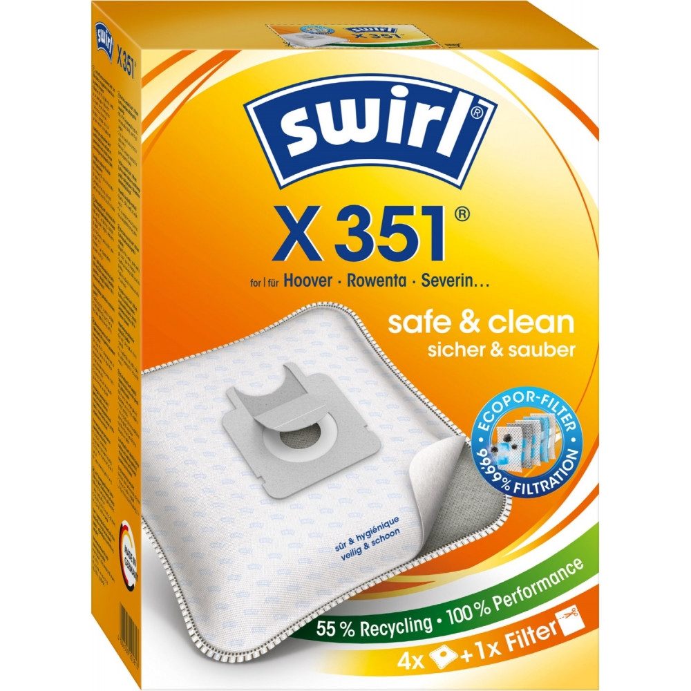 Swirl Staubsaugerbeutel X 351 EcoPor - Staubsaugerbeutel - weiß