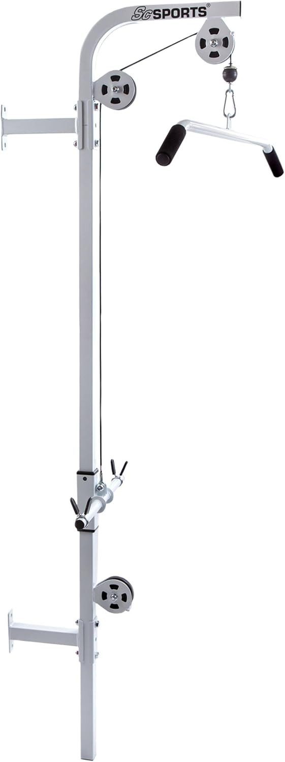 ScSPORTS® Trizepsstange Maschine Wandmontage Latzugstation Latzugturm Seilzug