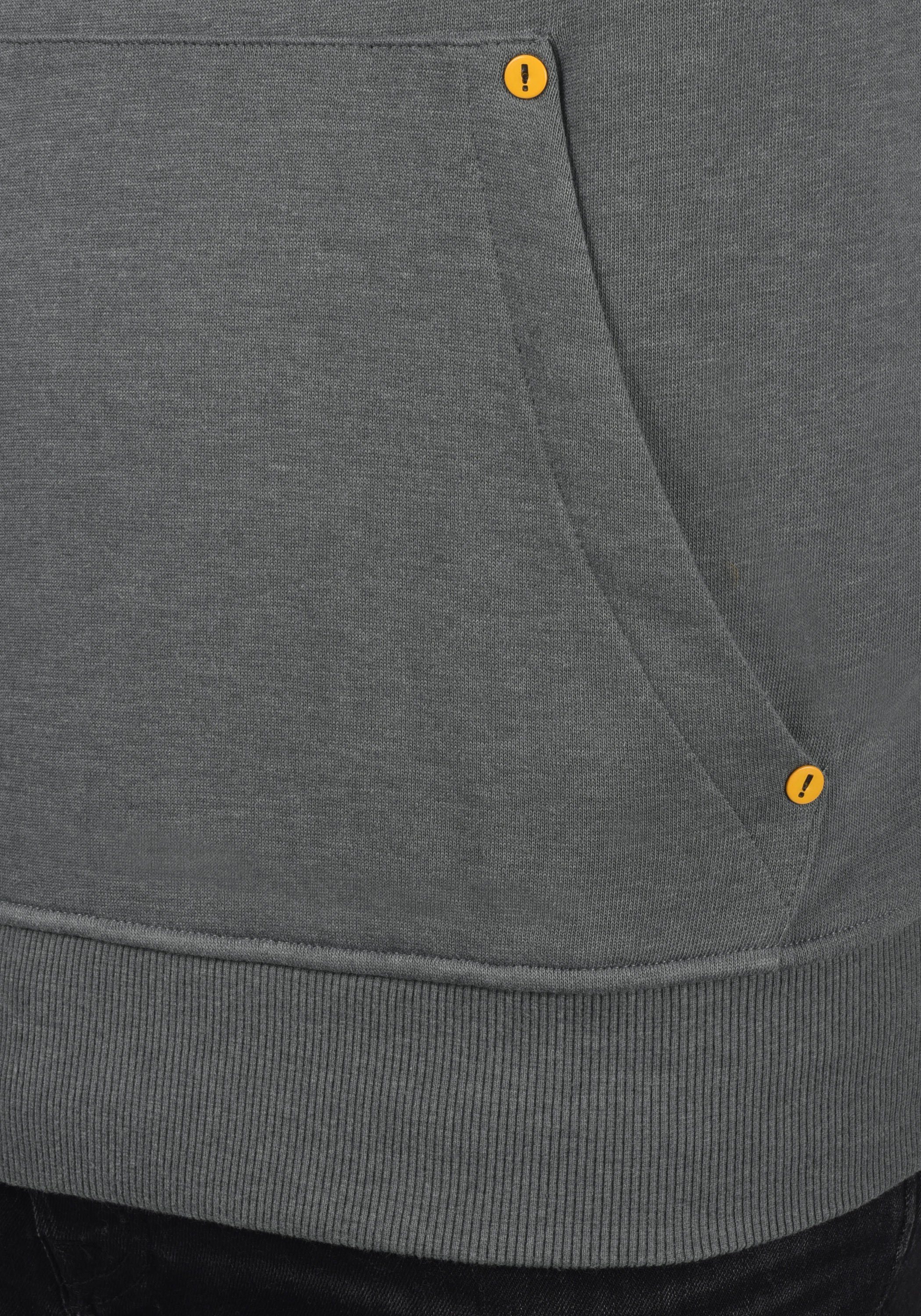kontrastreichen (1840051) !Solid Melange mit Details farblichen Kapuzensweatshirt Hoodie SDKenan Grey