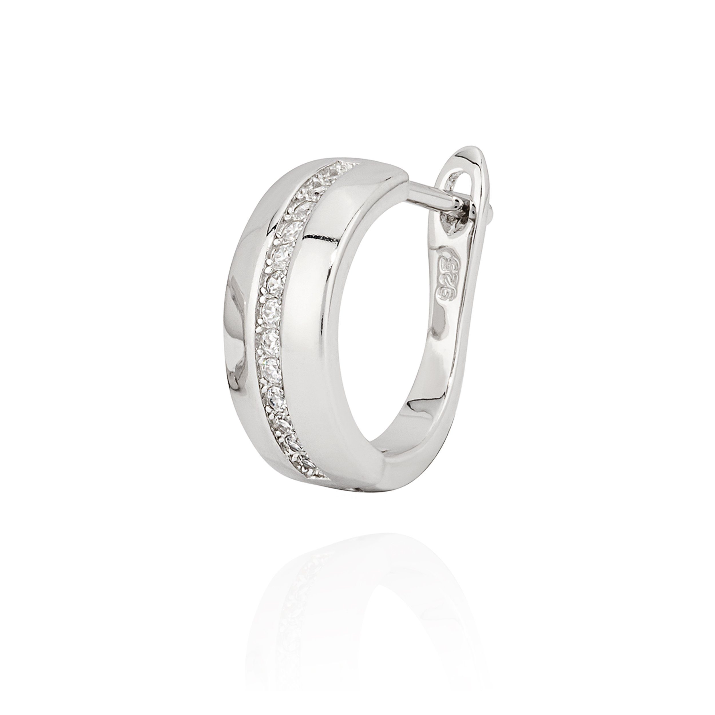 NKlaus Bali Creole Ohrring – 15 Mm, 925 Sterling Silber, Mittelalterlicher Gothic Stil