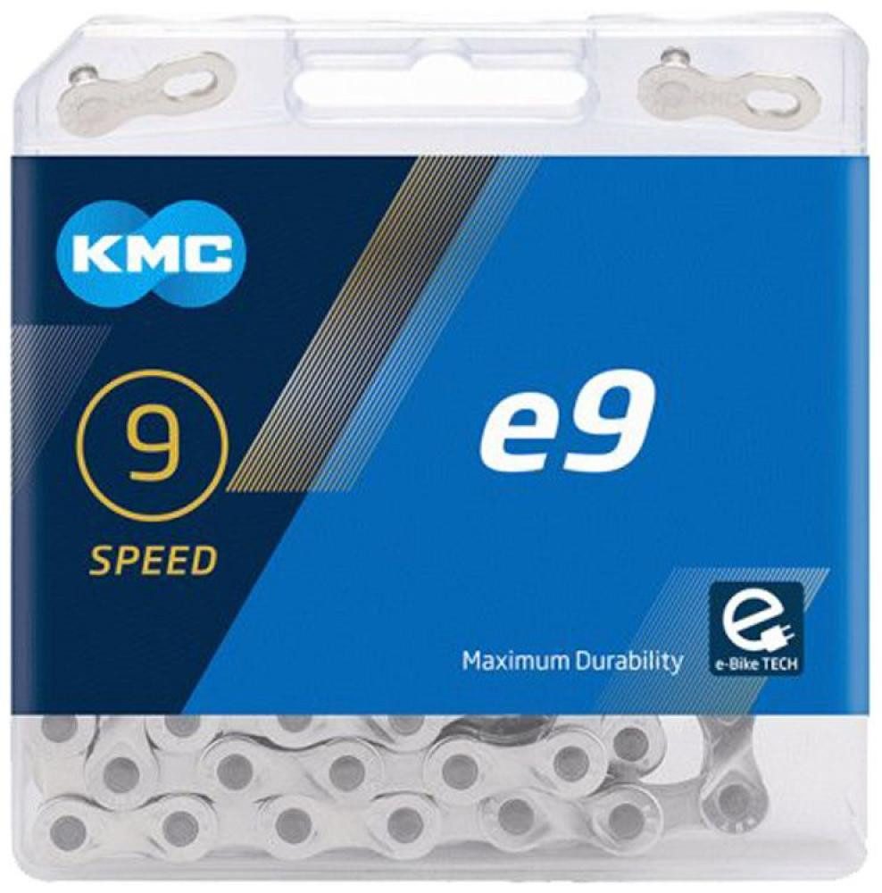 KMC Fahrradkette KMC Fahrradkette E9 E-Bike Kette 9-fach 122 Glieder silber - verstärkt