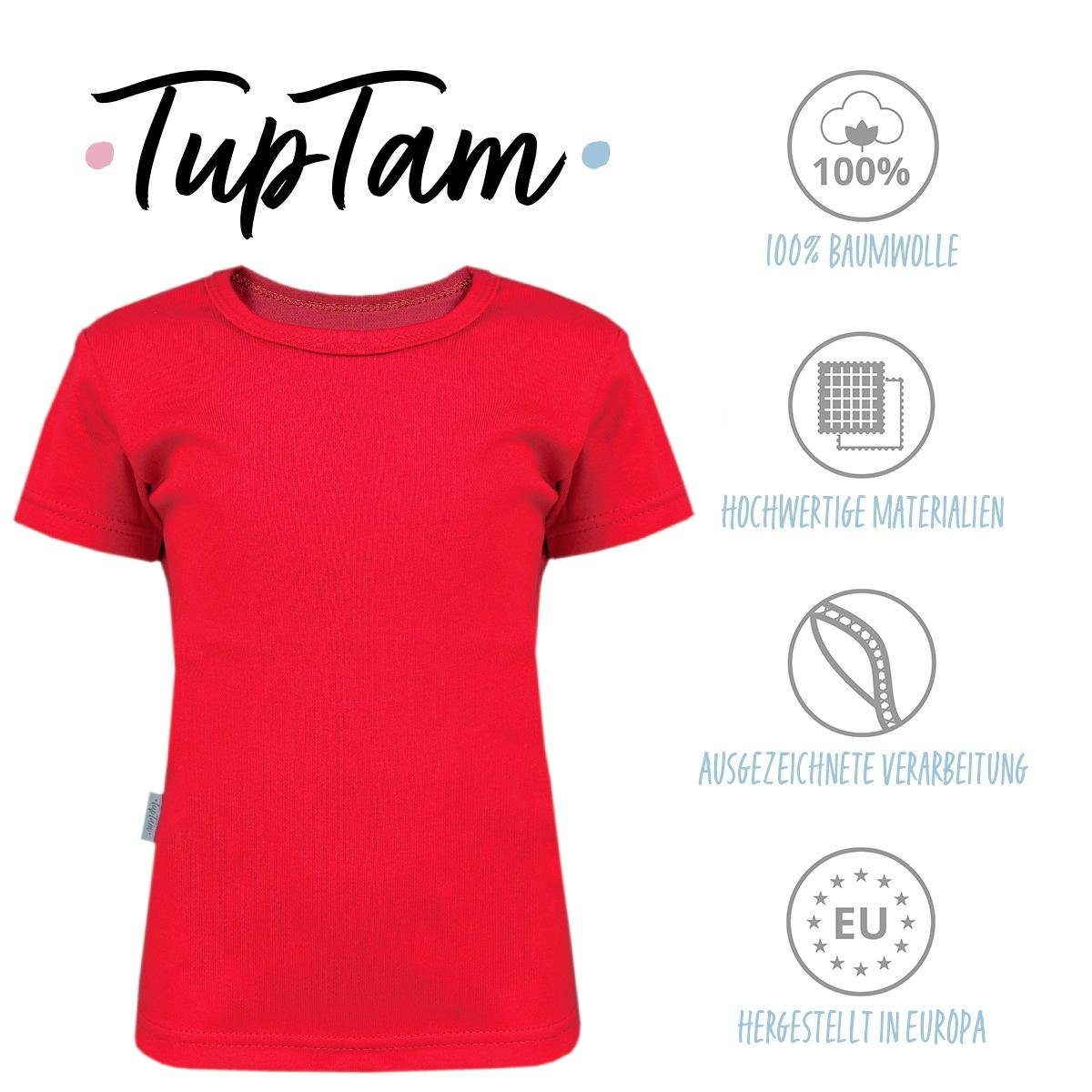 TupTam T-Shirt Sommer Pack (3-tlg) 3er Jungen Kurzarm T-Shirt Grün Rot Shirt TupTam 3er Pack Dunkelblau Baby Kinder