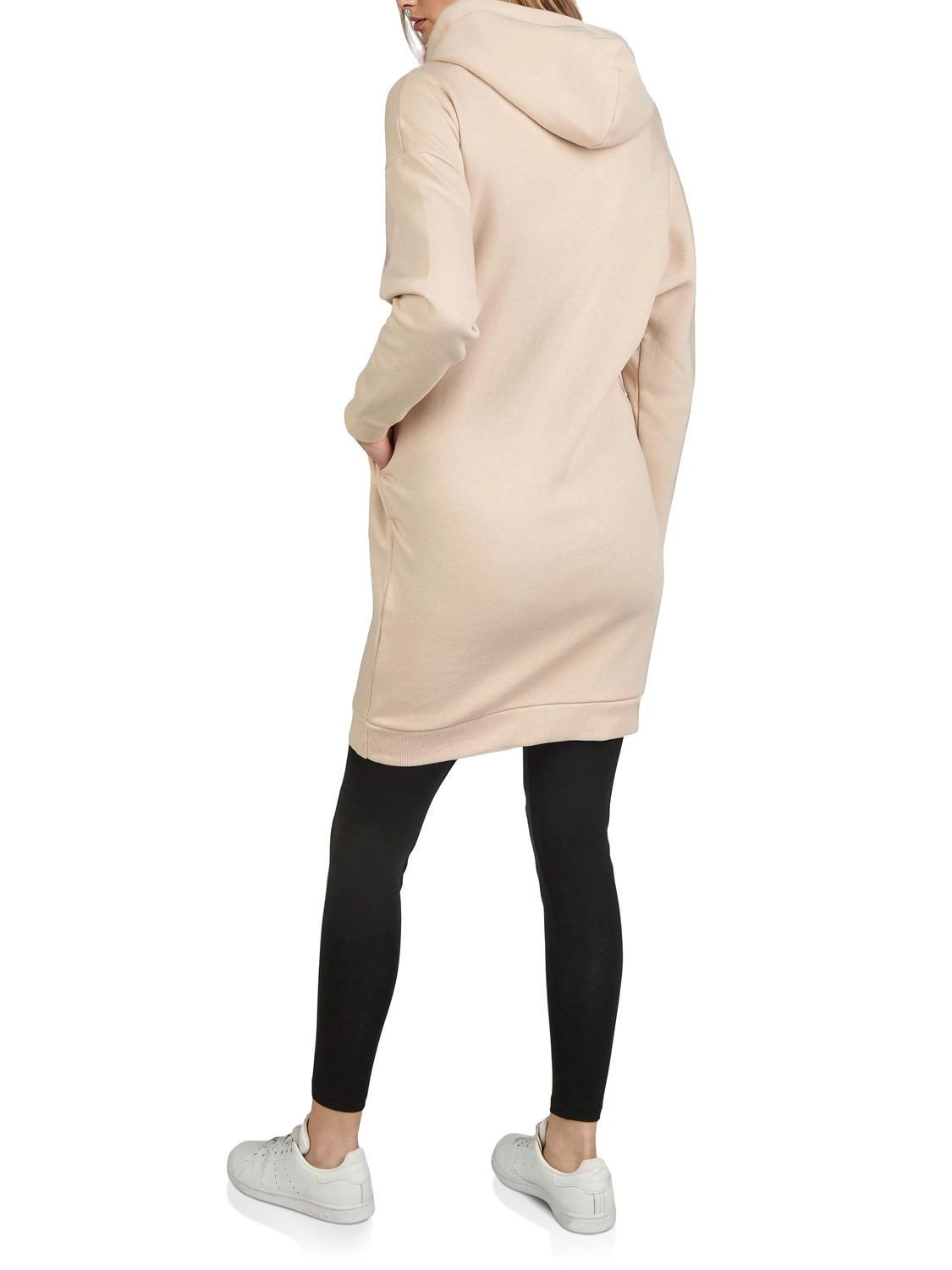 DENIMFY Sweatkleid Damen Kapuzenpullover DFAnna Oversize Freizeitkleid mit Kapuze