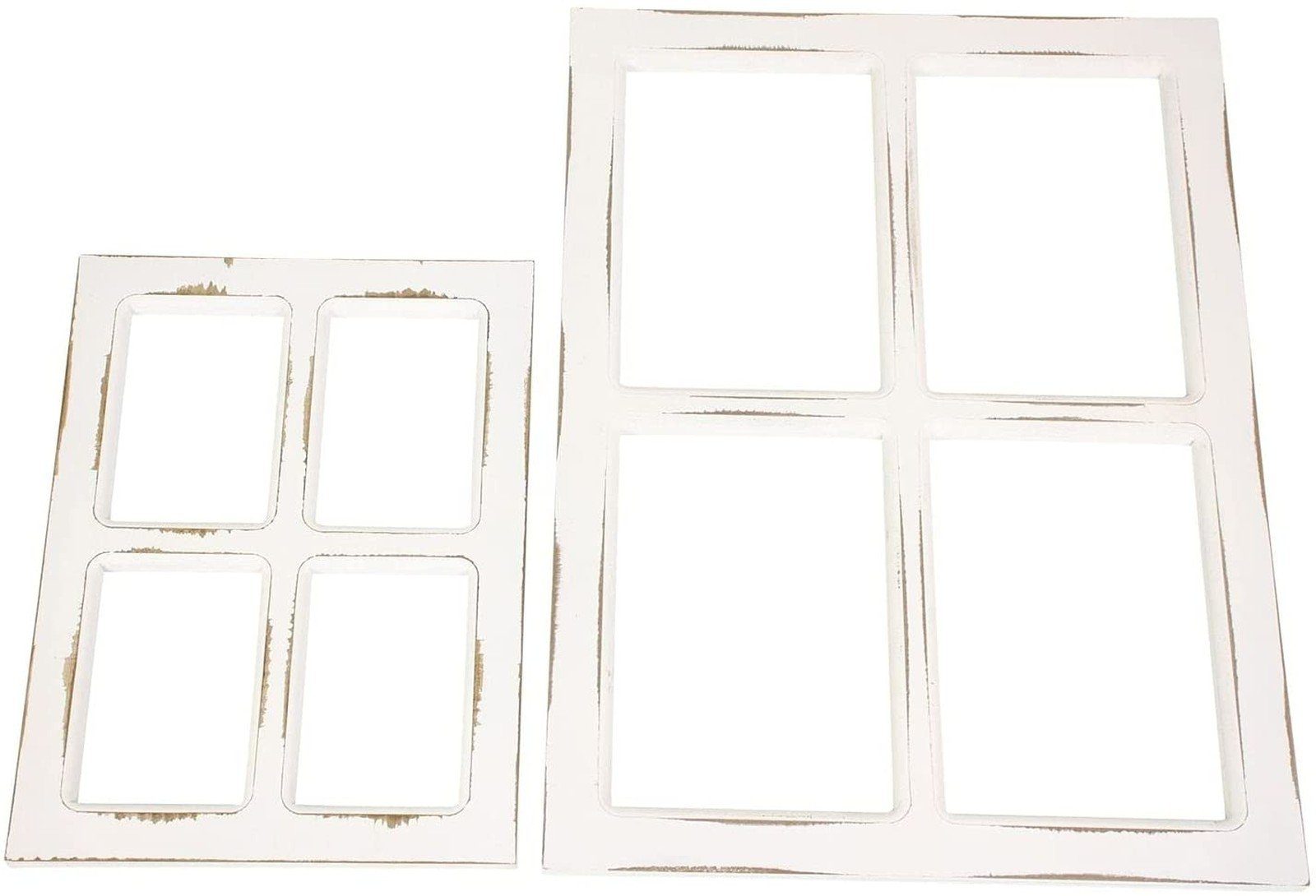 Look, Shabby Dekoleidenschaft aus im Wanddekoobjekt St., Deko-Fenster (2 Fensterrahmen im Set) Holz weiß,