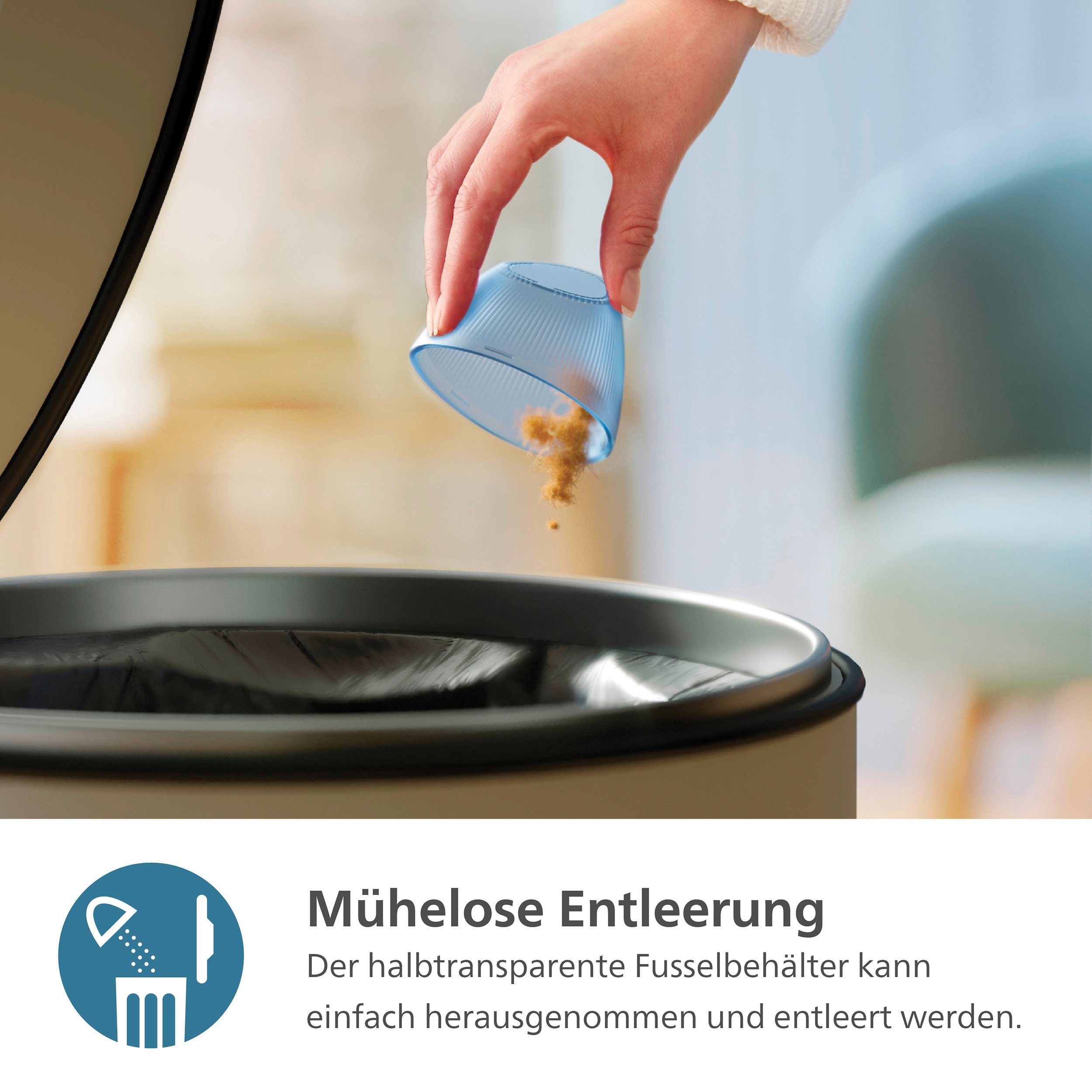Philips Fusselrasierer 1000 Series GCA2100/20, mit 90 Minuten Akkulaufzeit, inkl. USB-Ladekabel & Reinigungsbürste – Bild 4 von 5