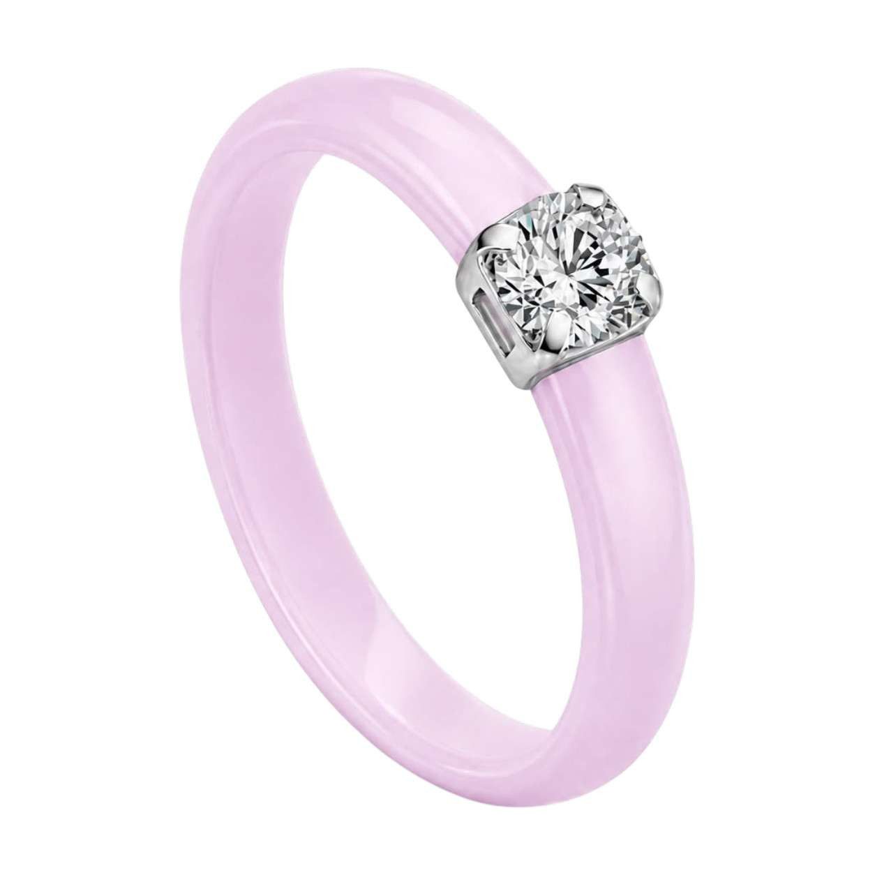 Taffstyle Fingerring Keramik Damen Ring Partnerring Verlobungsring Elegant mit Kristall (Filigraner Schmuckring für Damen als Ehering …