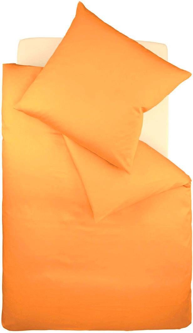fleuresse Постельное белье Colours in 135x200, 155x220 oder 200x200 cm, Mako-Satin, 2 teilig, Постельное белье aus 100% Baumwolle, uni, mit Reißverschluss