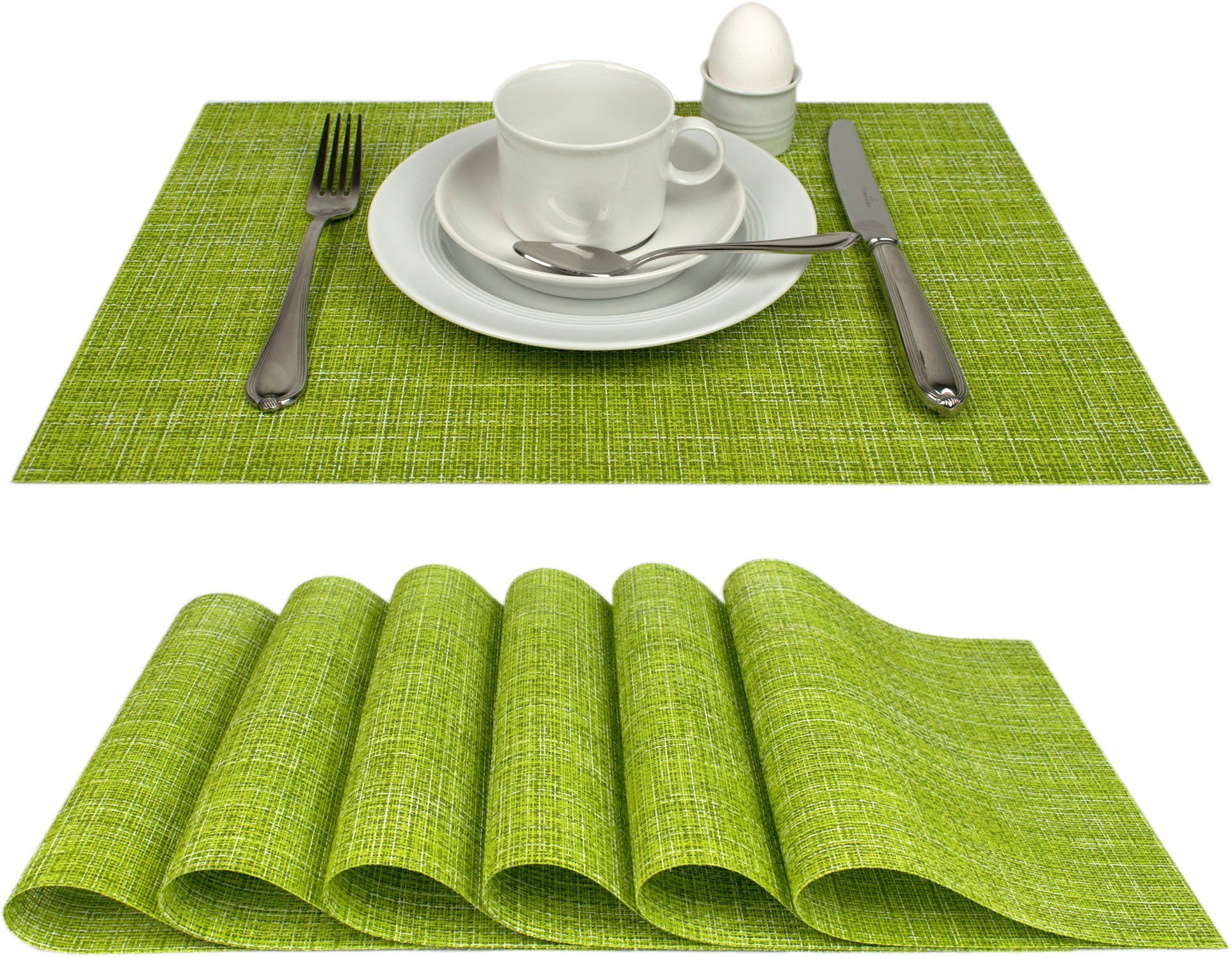 Delindo Lifestyle Platzset Capri, (6-St), in geflochtener Optik als 6er-Spa günstig online kaufen