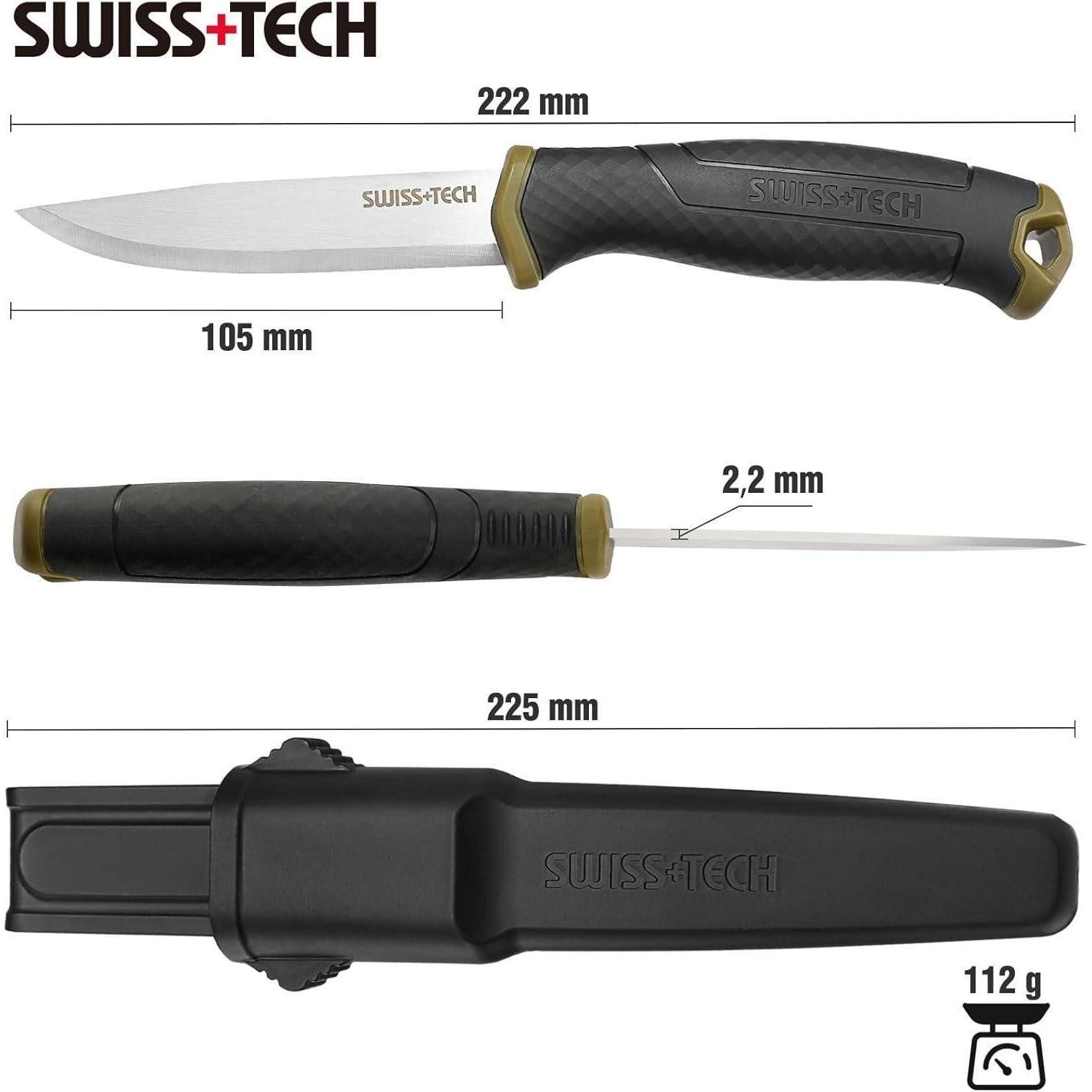 LuxusKollektion Jagdmesser Outdoor Survival Messer mit feststehender Klinge und Scheide Bushcraft