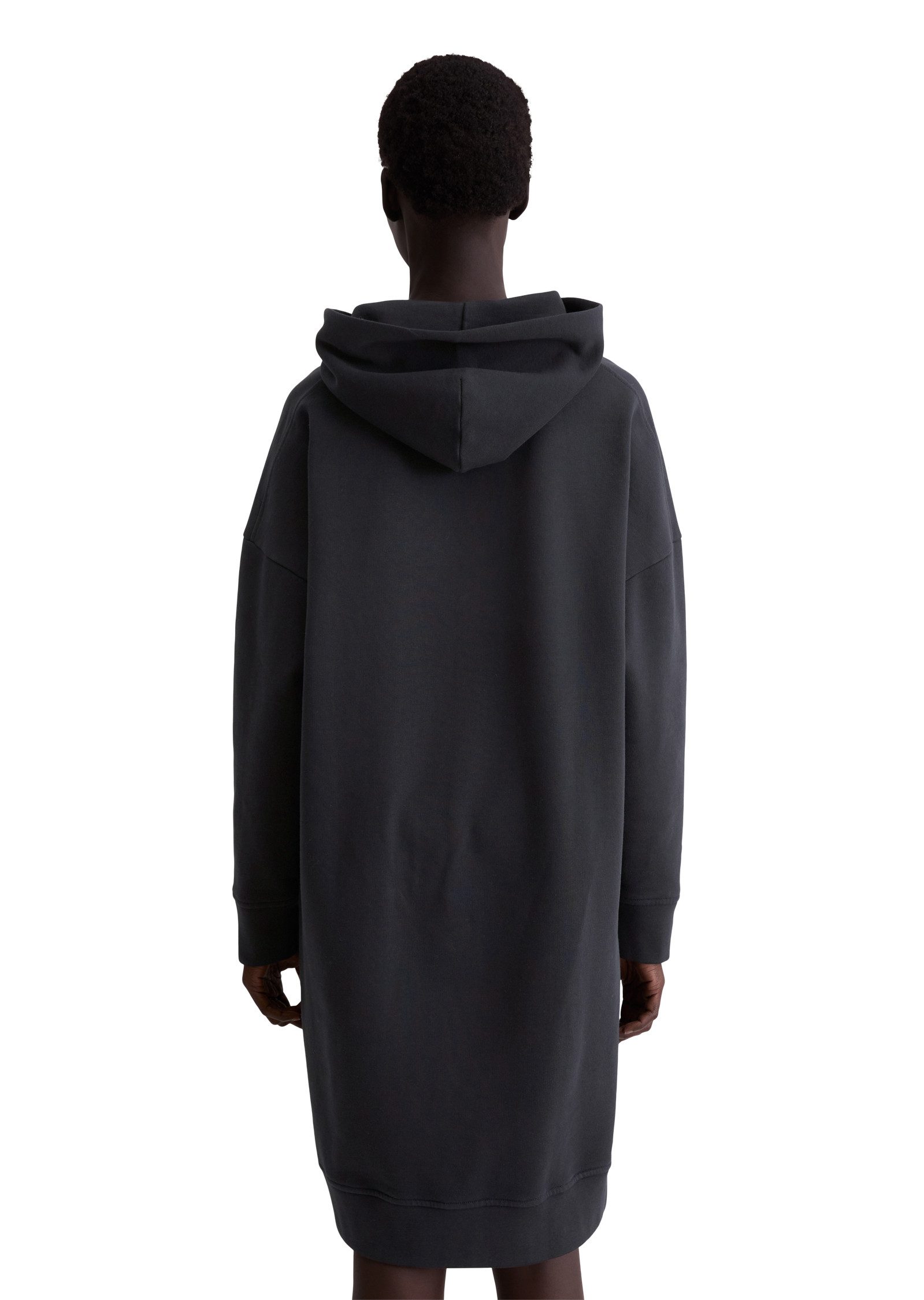 Marc O'Polo Sweatkleid mit Kapuze Ton-in-Ton-Markenstickerei günstig online kaufen