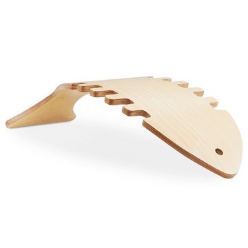 Mamabrum Agility-Wippe Balancierbrett aus Holz in Fischform - Balance-Wippe