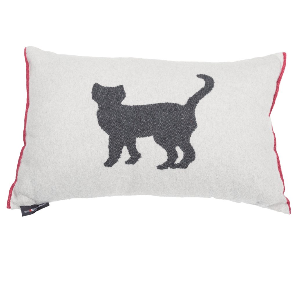 Kissenhülle Nova 'Katze' 40 x 60 cm Filz - Grau