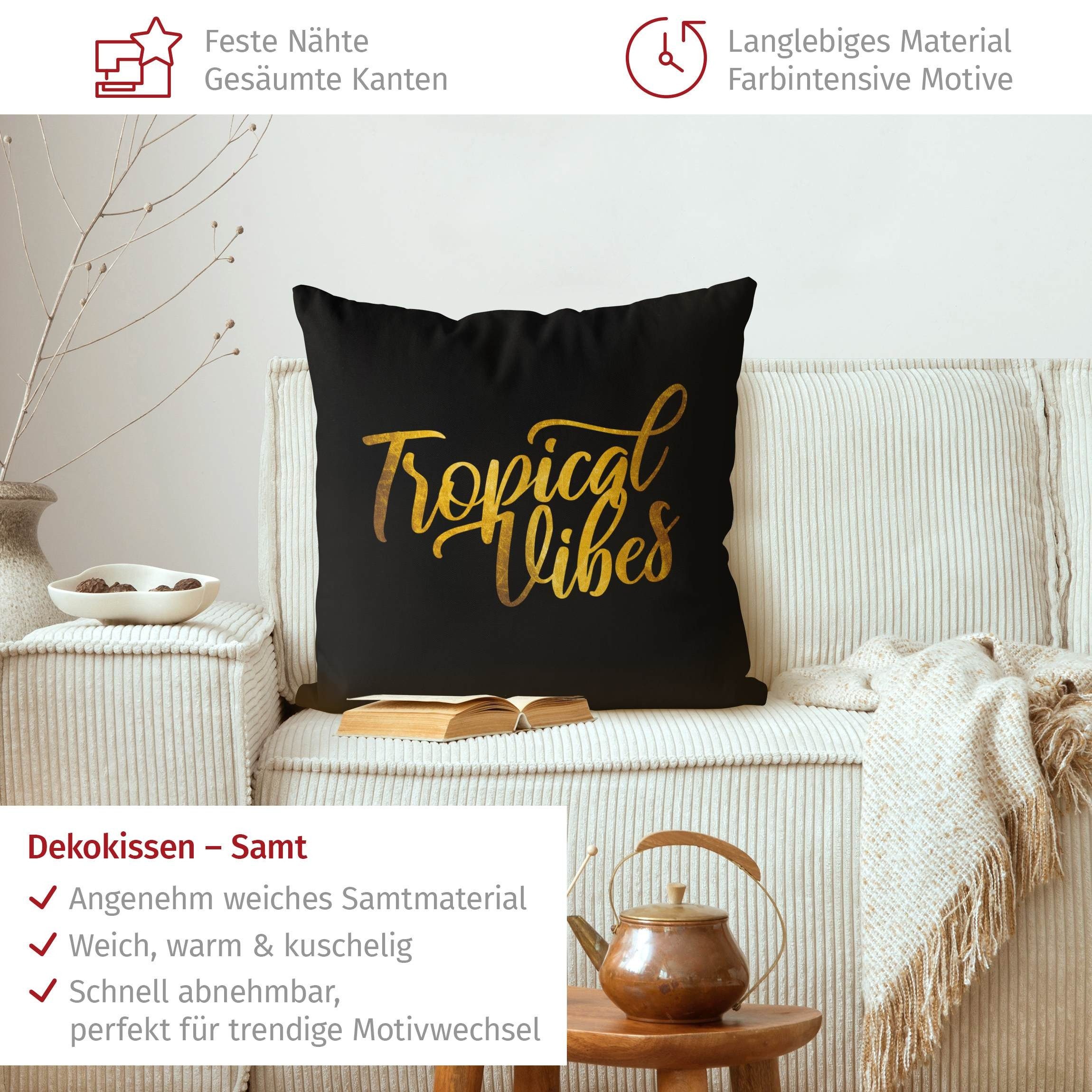 Bilderdepot24 Dekokissen drinnen Kissenhülle/ Sofakissen/ Zierkissen Kissenhülle gold Sprüche T, Bezug mit / ohne Füllung Zierkissen Outdoor Sofa Bett