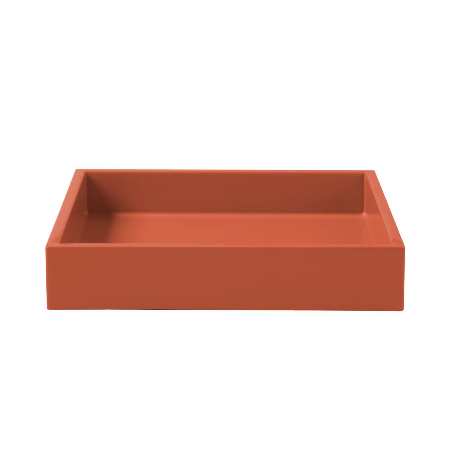 Mojoo Tablett Lux Spicy Orange 19 cm, lackiertes MDF-Holz
