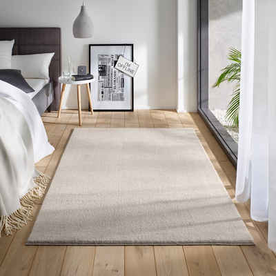 Teppich Waschbarer Kurzflor-Teppich, TaCa Home, rechteckig, Höhe: 19 mm, Wohnzimmer Schlafzimmer Küche Bad Flur, Sand - 60 x 120 cm