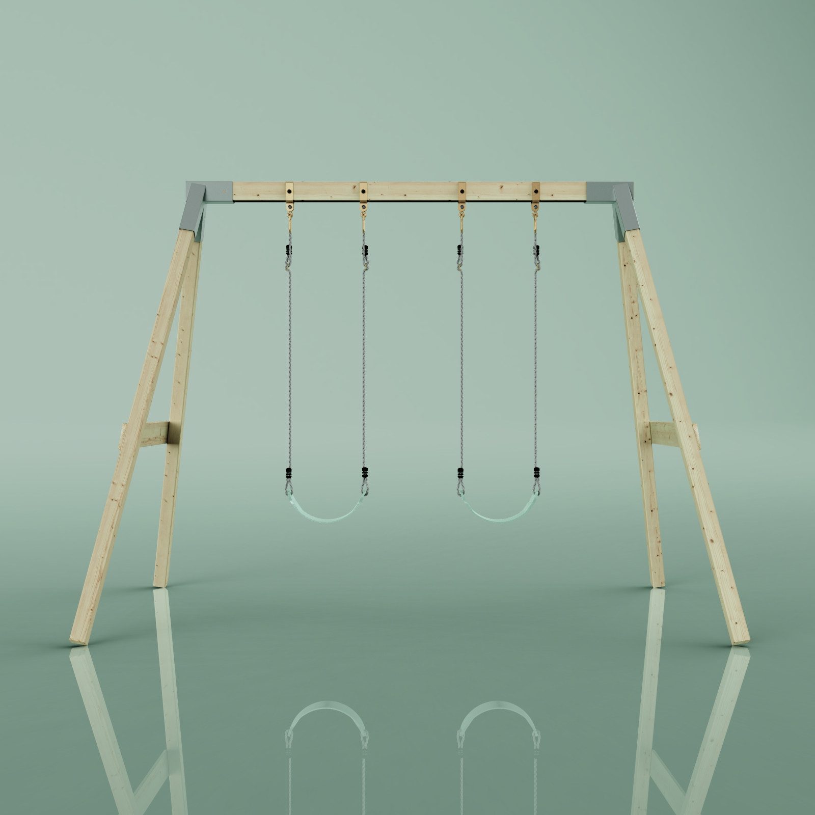 OutdoorToys Schaukelkombination Schaukel Nachtfalter, aus Holz in Mintgrün