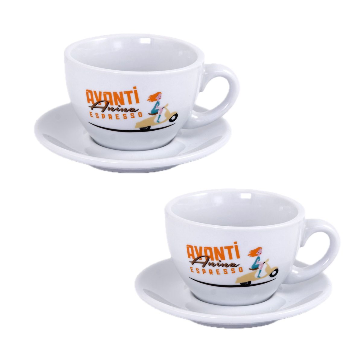 LK Trend & Style Tasse AVANTI - Milchkaffeetasse - 2er Set, Porzellan, dickwandig und äußerst robust verarbeitet.