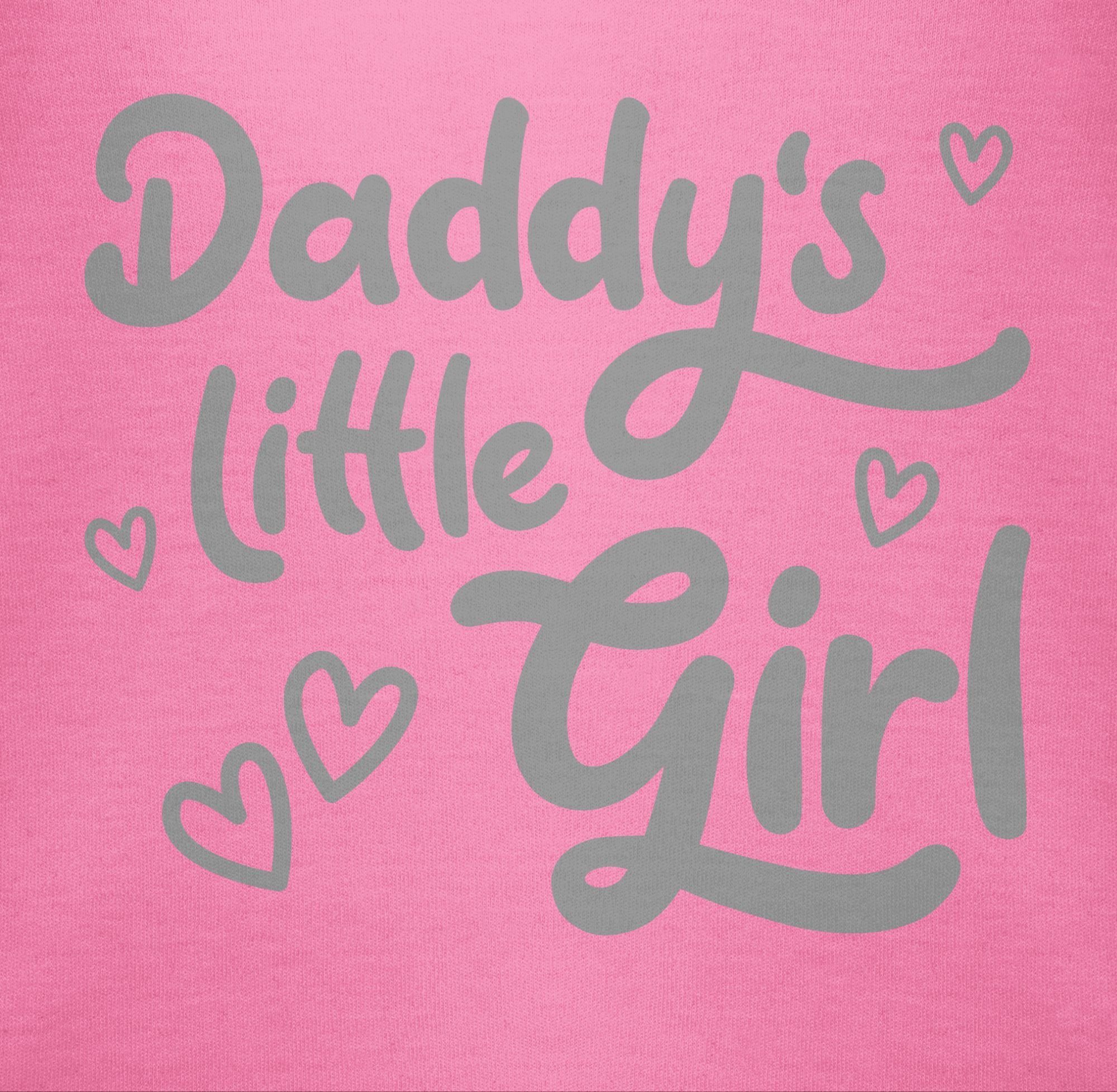 Geschenk Shirtbody Girl Daddy's little grau Shirtracer Vatertag Pink süß Baby 2