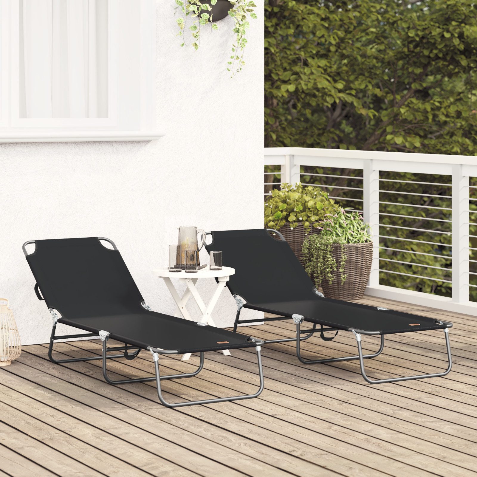 vidaXL Gartenliege Faltbare Sonnenliege 2 Stk günstig online kaufen