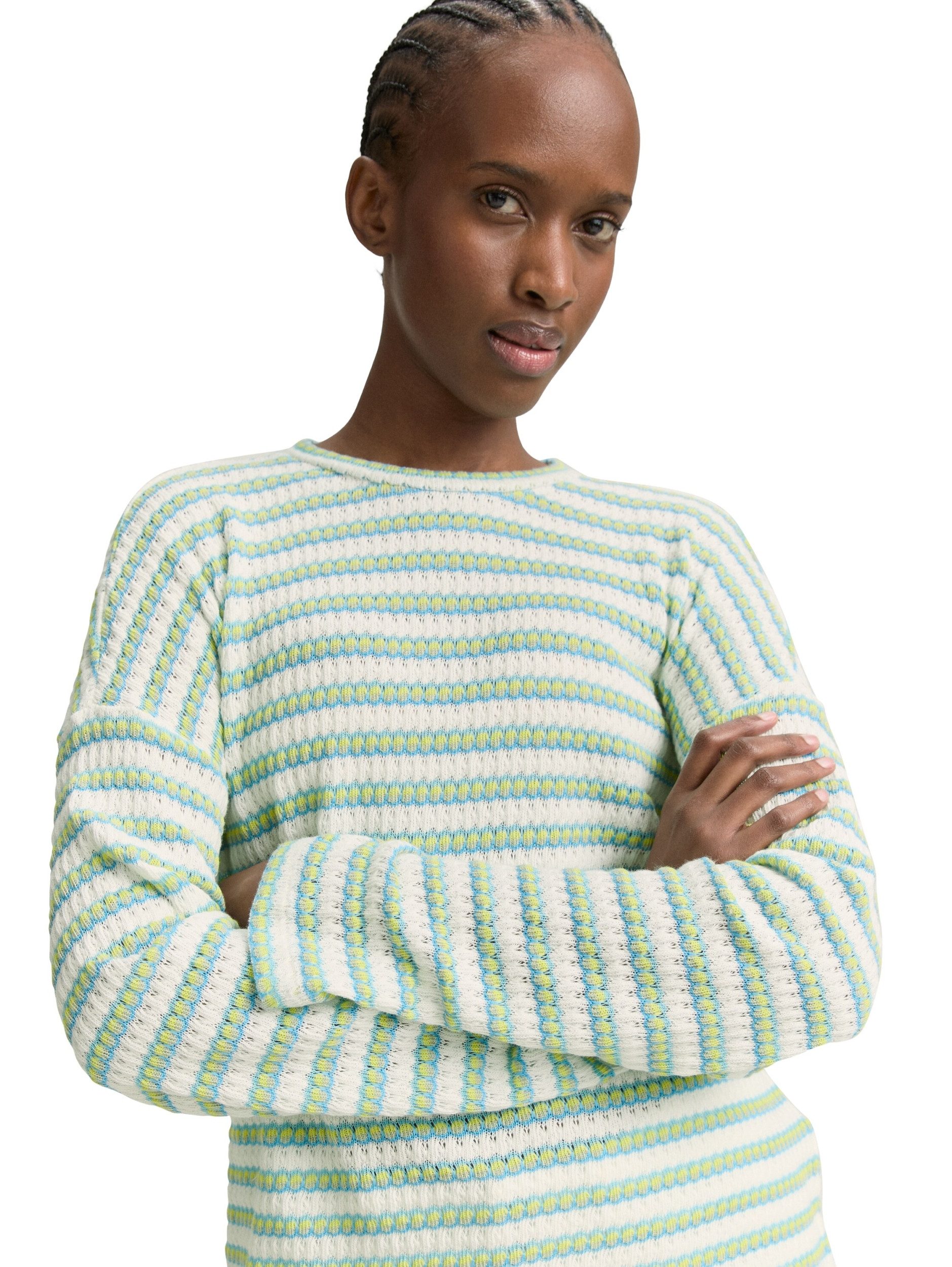 TOM TAILOR Denim Hoodie Sweatshirt with structure