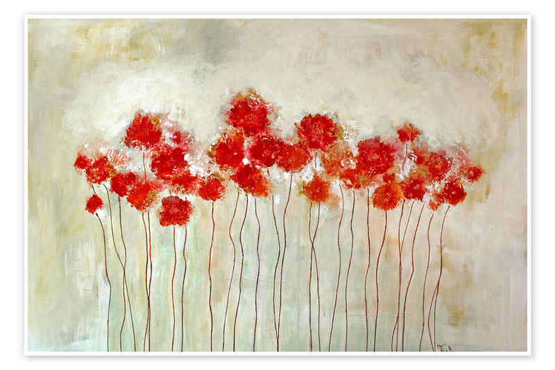 Posterlounge Poster Tina Melz, Flowers, Malerei