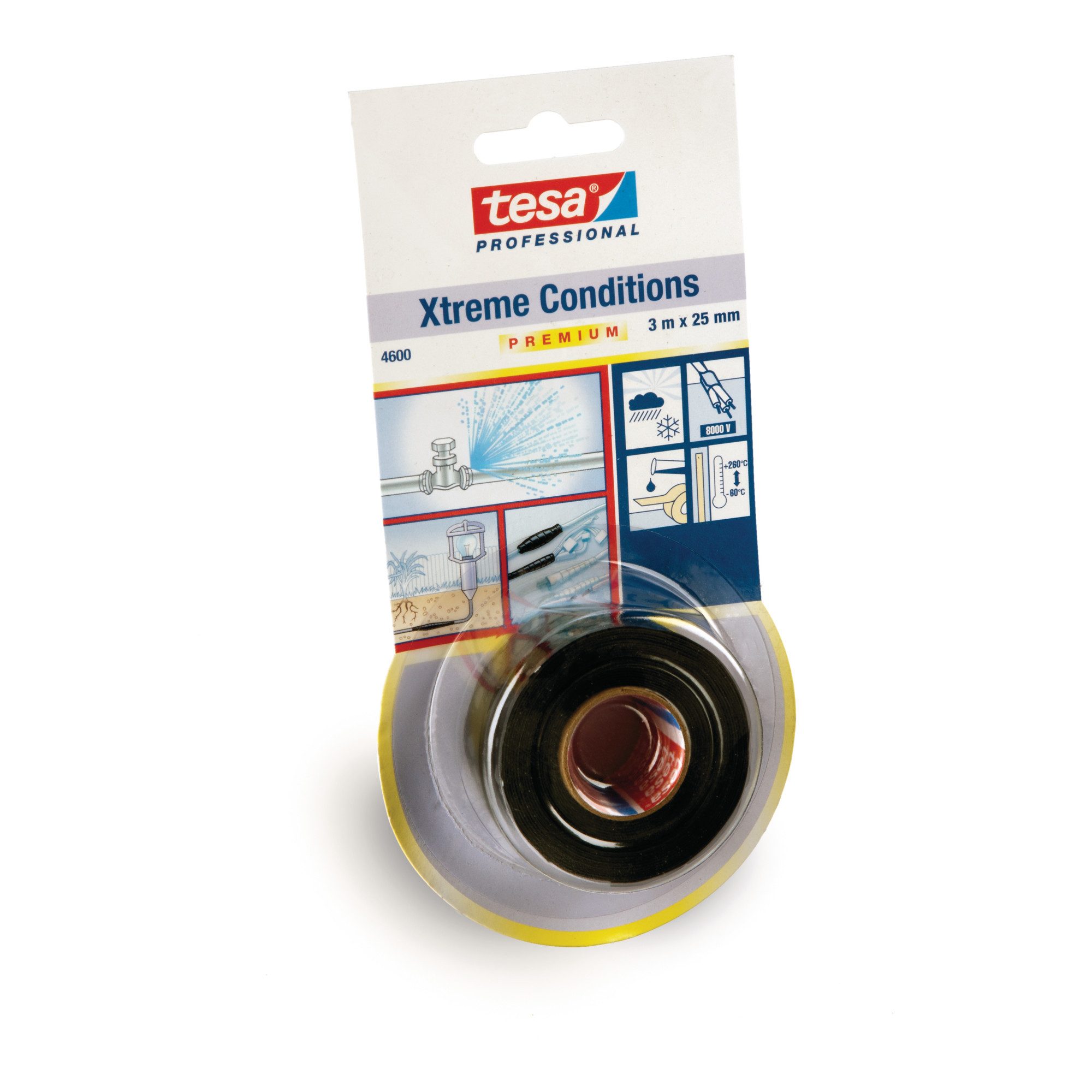 tesa Isolierband tesa® 4600 Xtreme Conditions 3 m × 25 mm schwarz