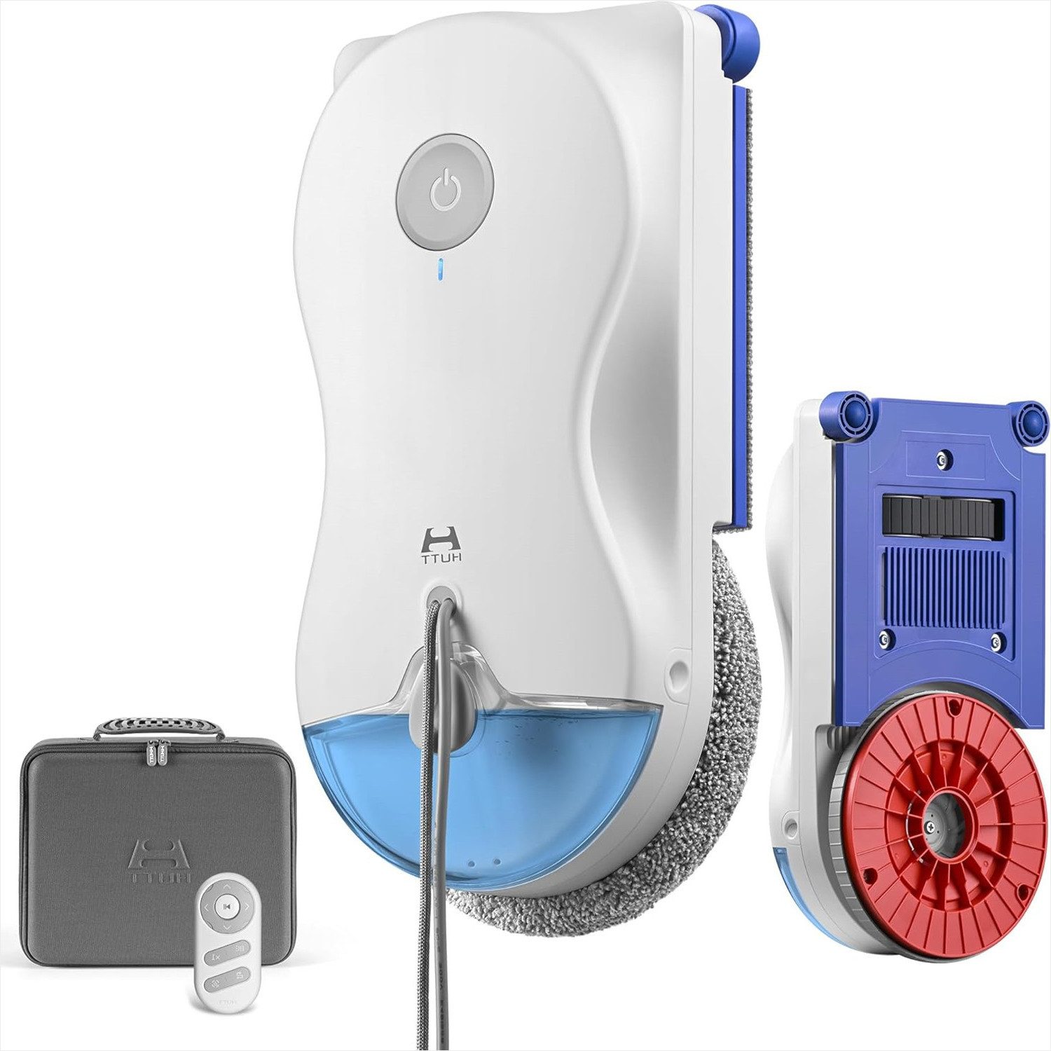 HUTT Fensterputzroboter Fenstersauger Doppelspray, 7000PA,Hybrid Nass-Trocken Reinigungssystem, (1-St) Anti-Drop-System,Automatische Fensterreinigung,Intelligente Navigation