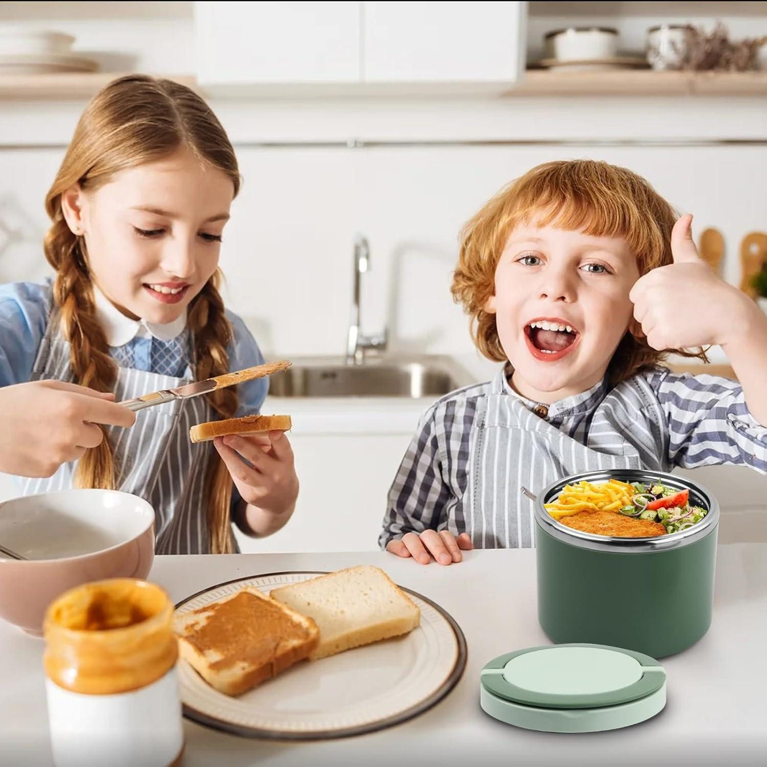 LuxusKollektion Thermobecher Thermobehälter 1 Liter mit Griff und doppelwandiger Isolierung