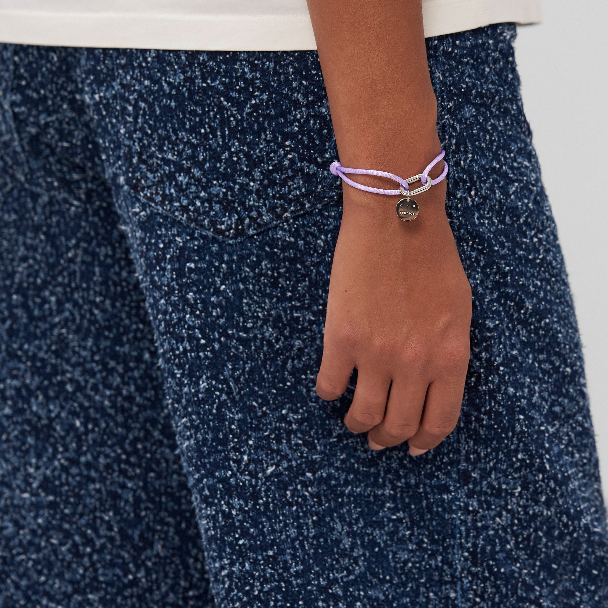 Copenhagen Studios Armband Schmuck Geschenk Edelstahl Armkette Fabric Link