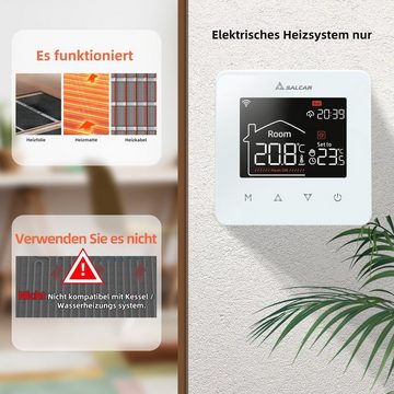 Salcar Heizkörperthermostat Thermostat Heizung LCD Touchscreen für Elektrische Raumthermostat, Digital Tuya Programmierbare Thermostate