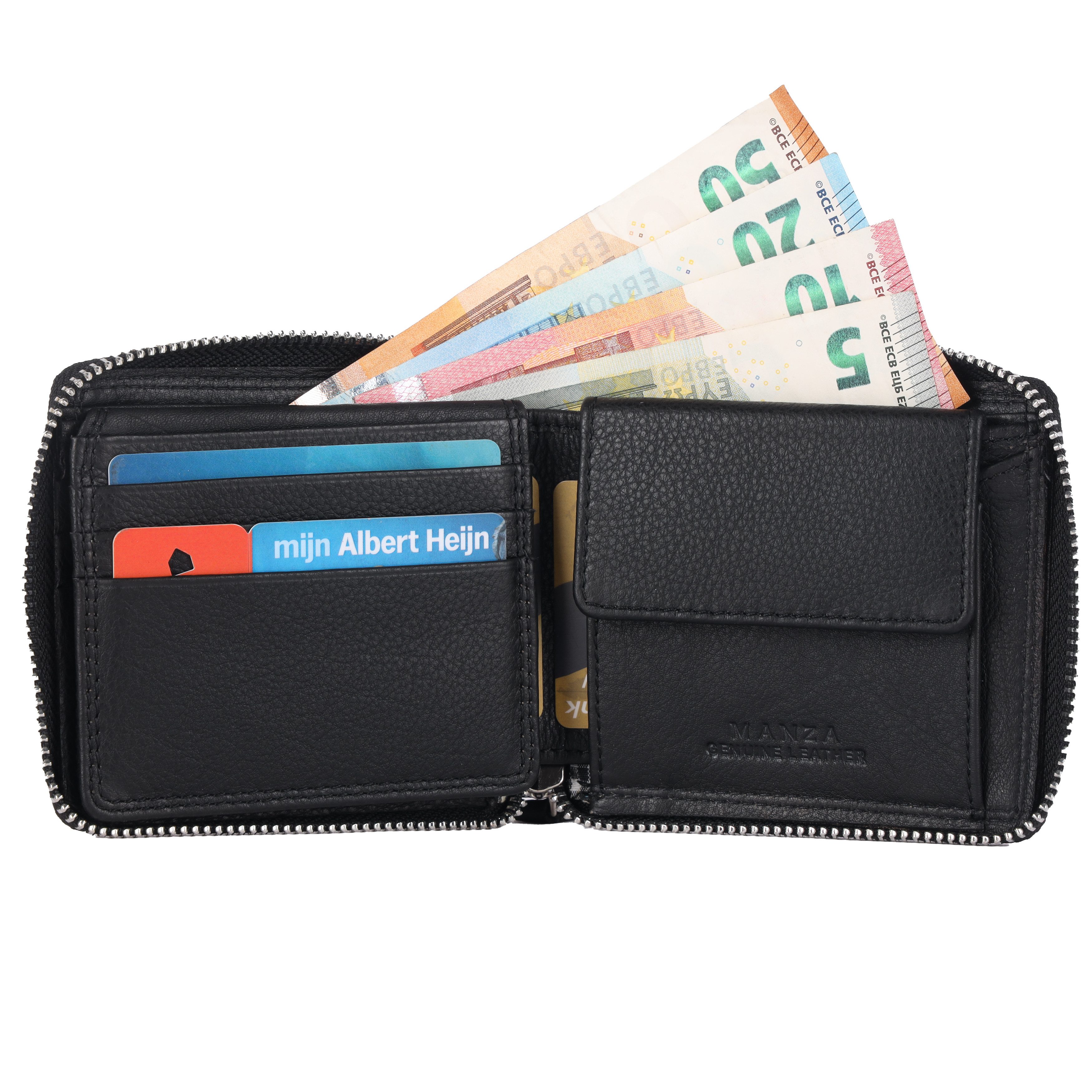 Manza Geldbörse Geldbörse Portemonnaie Echt Leder günstig online kaufen