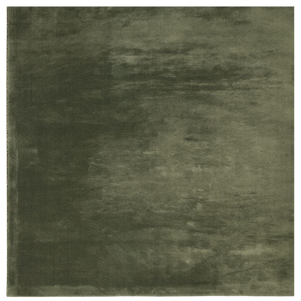 vidaXL Teppich Teppich HUARTE Kurzflor Weich und Waschbar Waldgrün 120x120 cm, Quadrat, Höhe: 120 mm