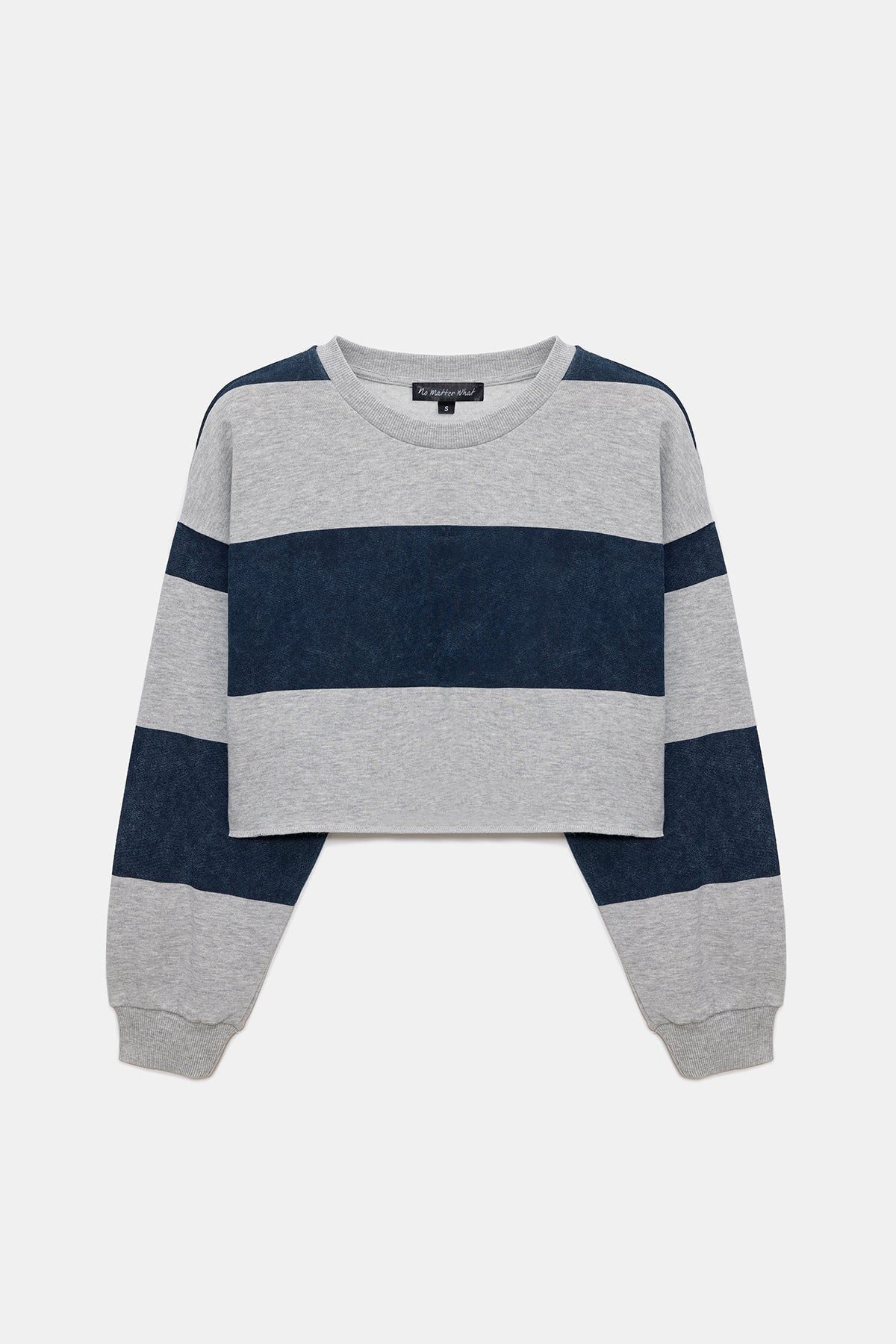 Kapuzensweatshirt Gestreiftes Crop-Sweatshirt